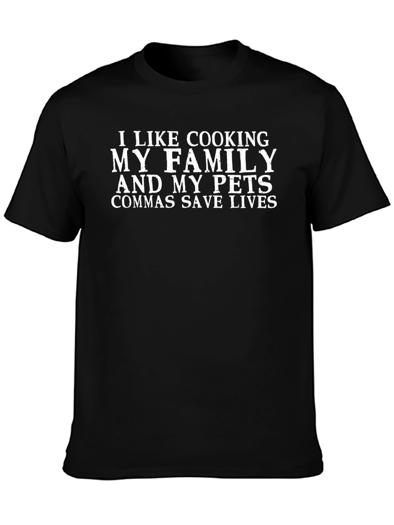 Funny Grammar T-Shirt: Commas Save Lives