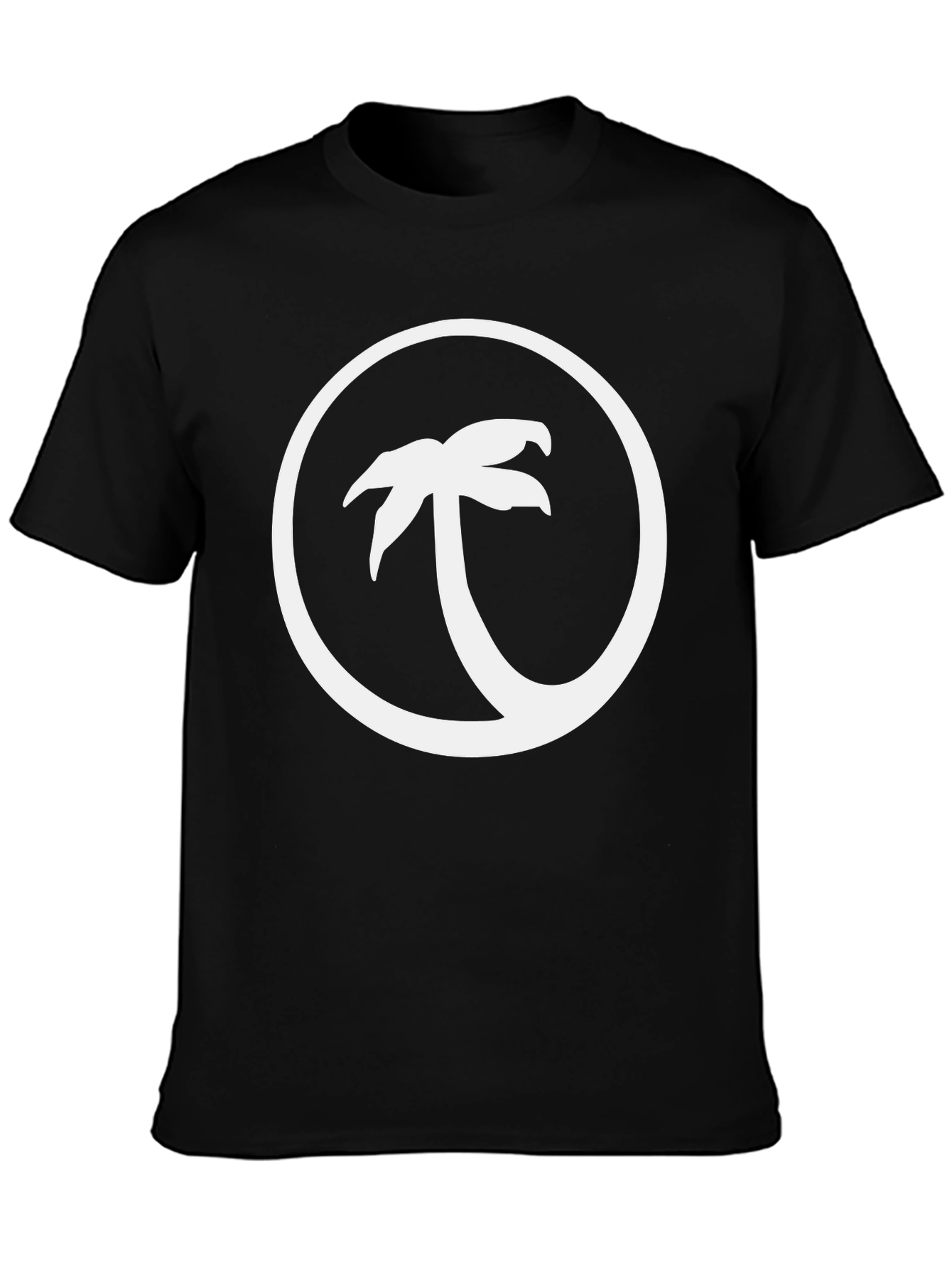 Black Palm Tree Circle Graphic Tee