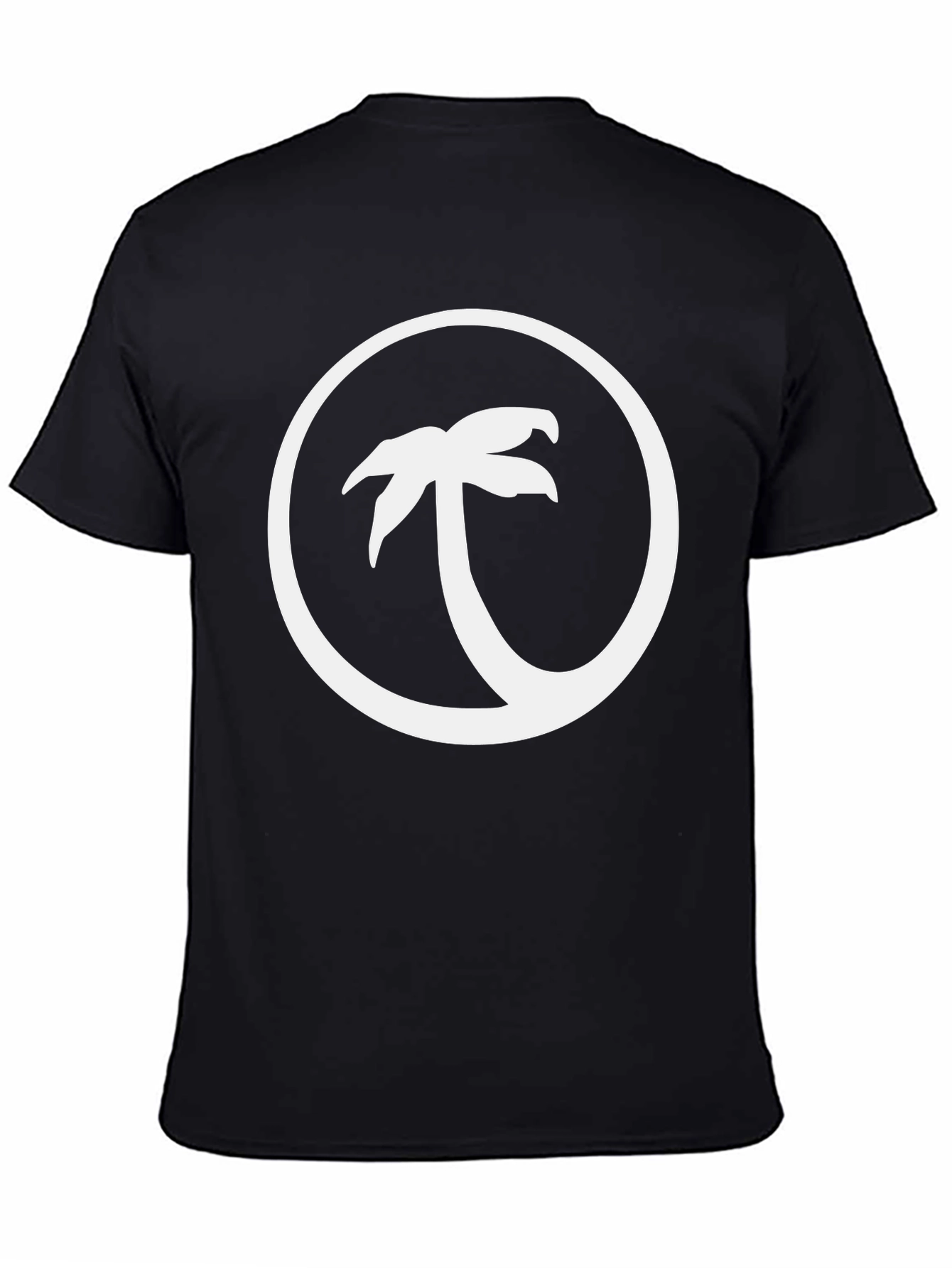 Black Palm Tree Circle Graphic Tee