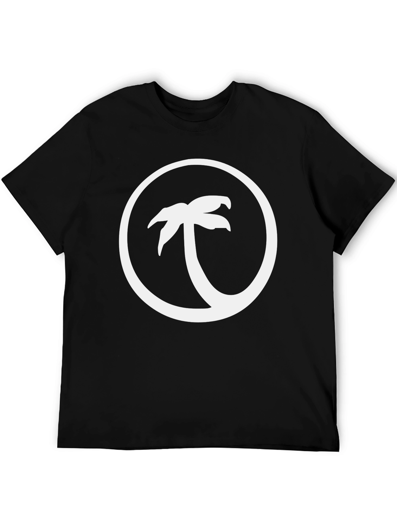 Black Palm Tree Circle Graphic Tee