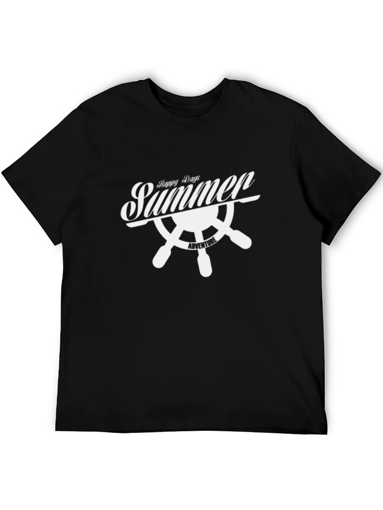 Summer Adventure Black Graphic Tee