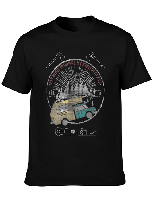 Stellplatz Camper T-Shirt - Adventure Ready