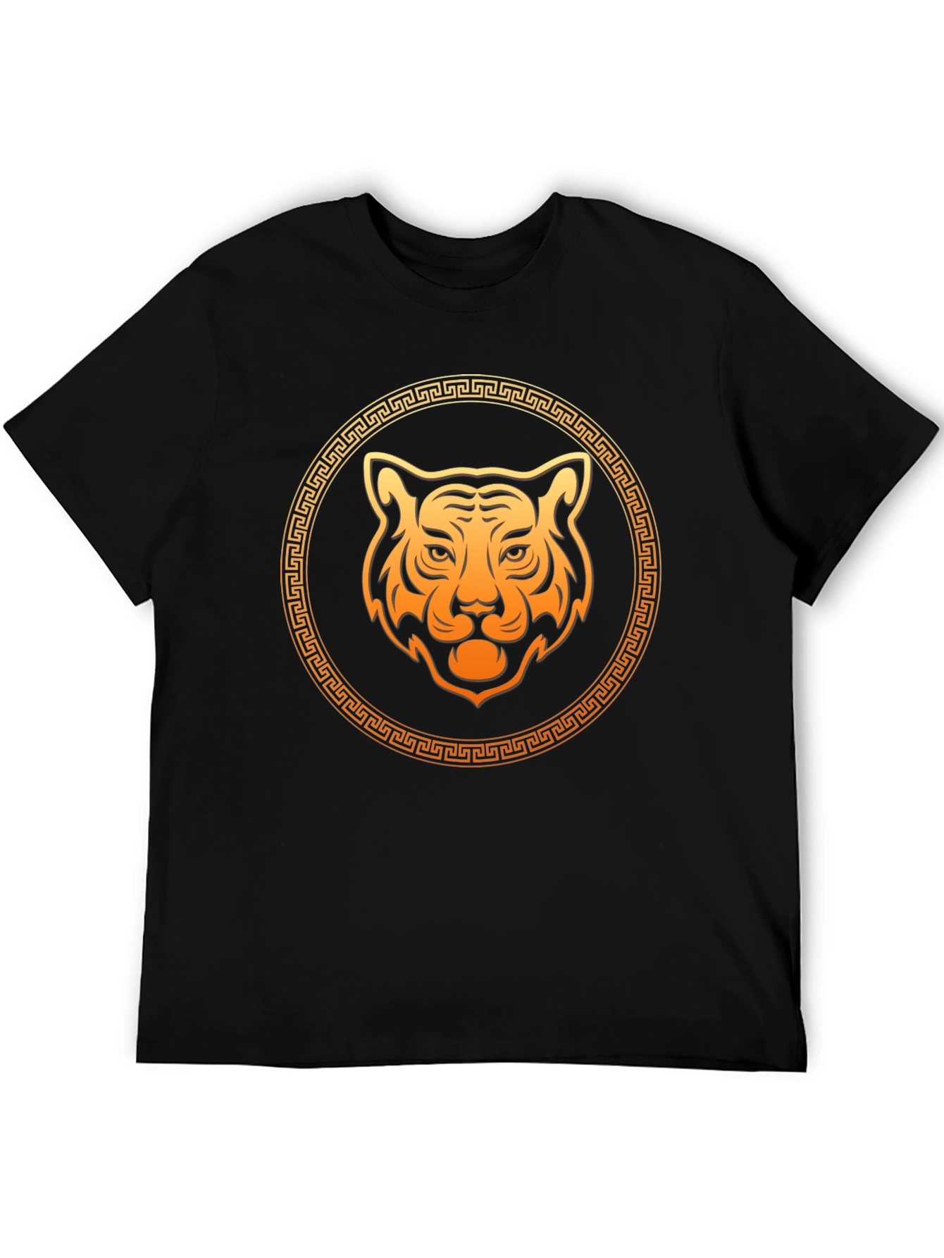 Tiger Graphic Black Tee - Trendy Mens T-Shirt