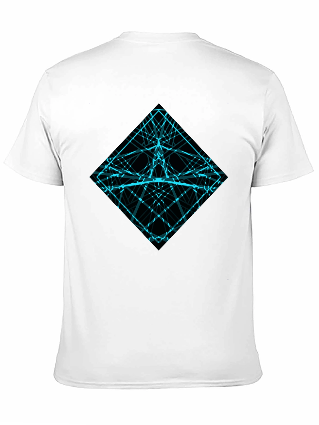 Geometric Lines Graphic Tee - Mens Black Shirt