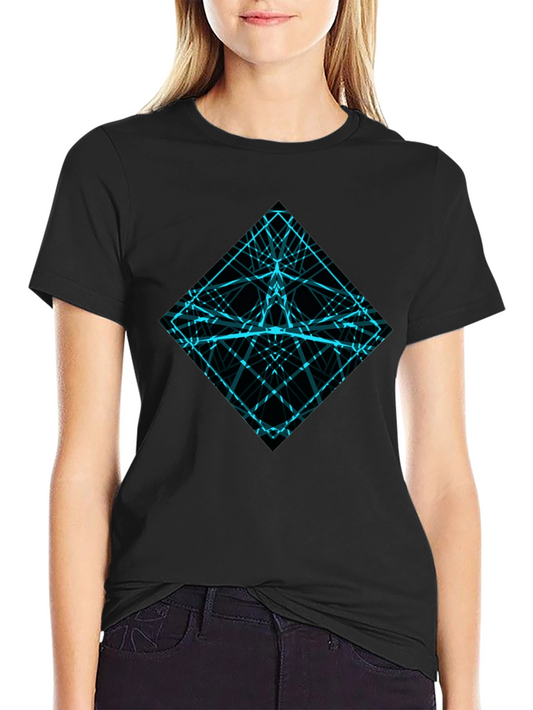 Geometric Lines Graphic Tee - Mens Black Shirt
