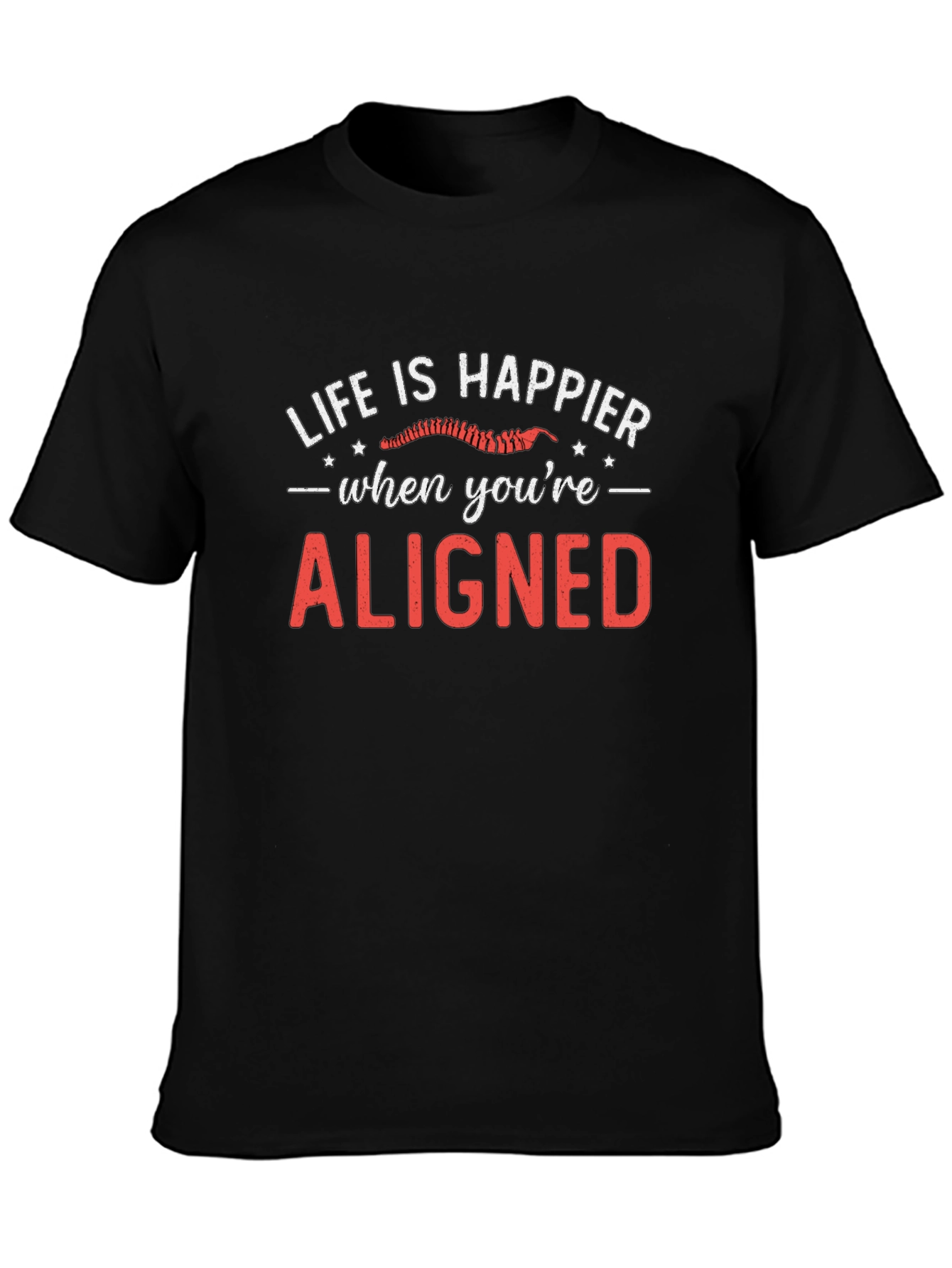 Life is Happier Aligned Graphic Tee