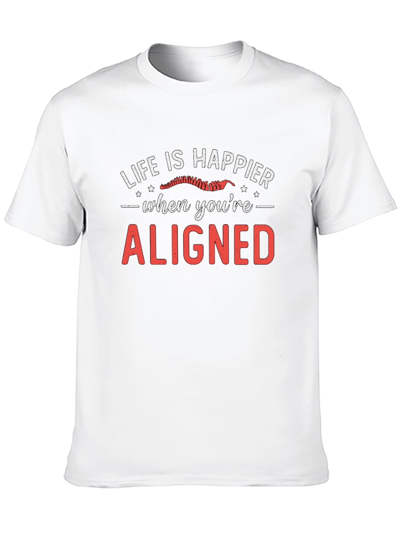 Life is Happier Aligned Graphic Tee
