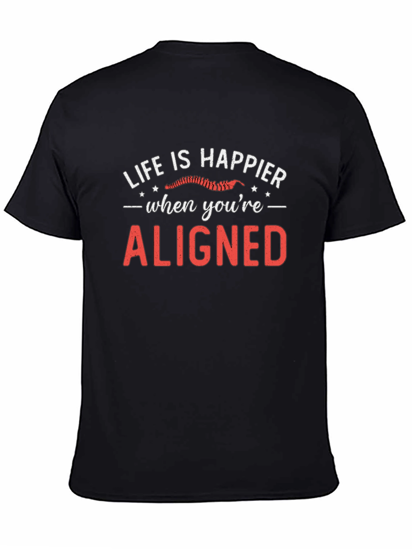 Life is Happier Aligned Graphic Tee