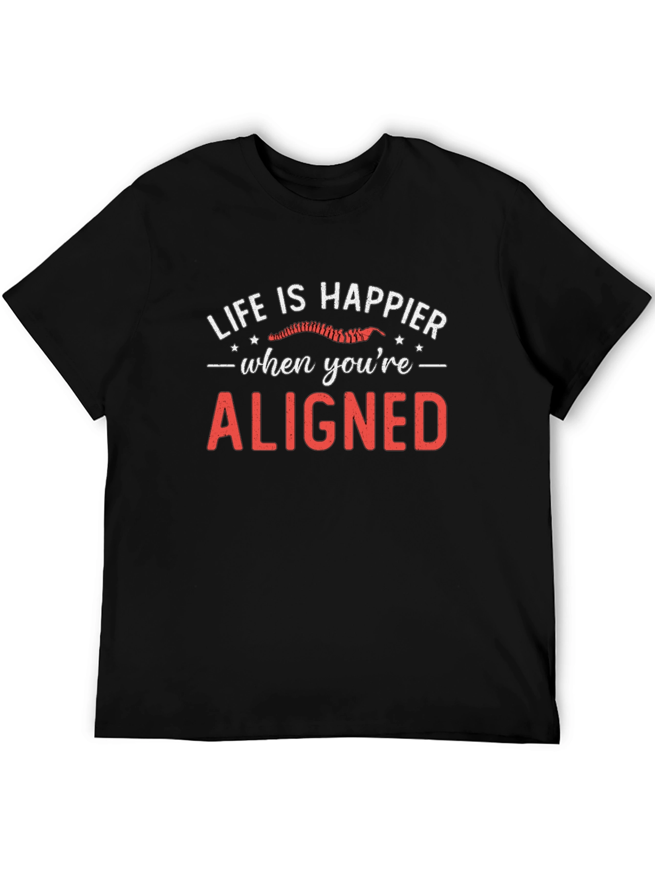 Life is Happier Aligned Graphic Tee