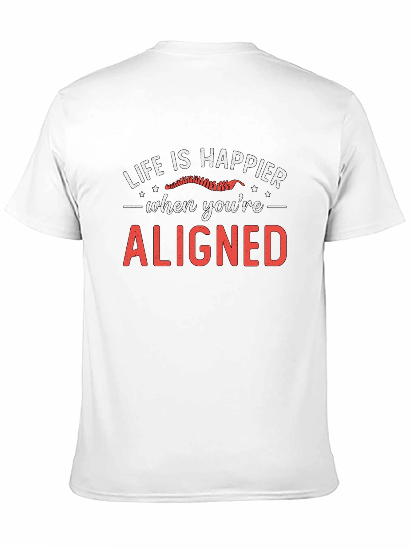 Life is Happier Aligned Graphic Tee