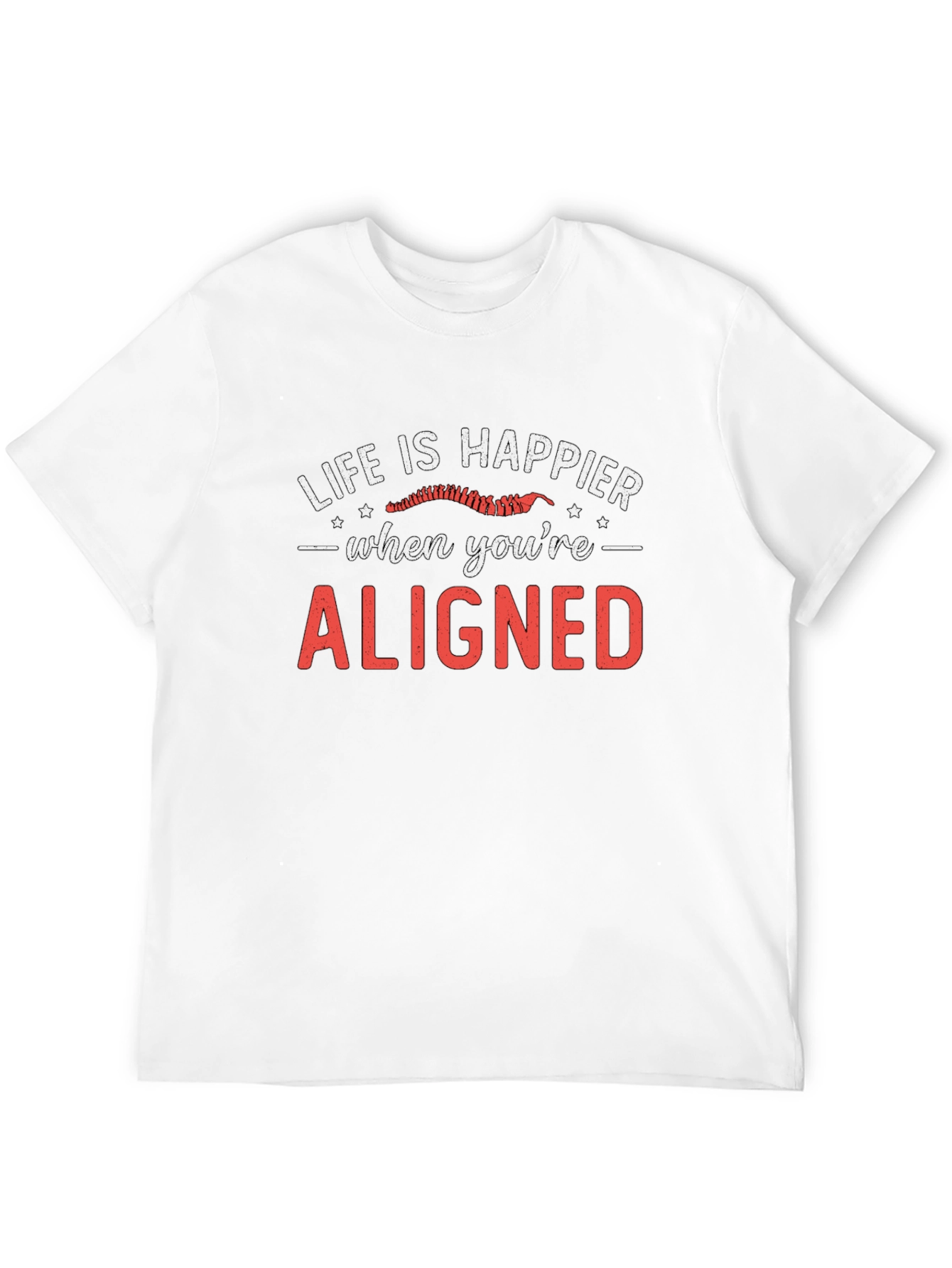 Life is Happier Aligned Graphic Tee