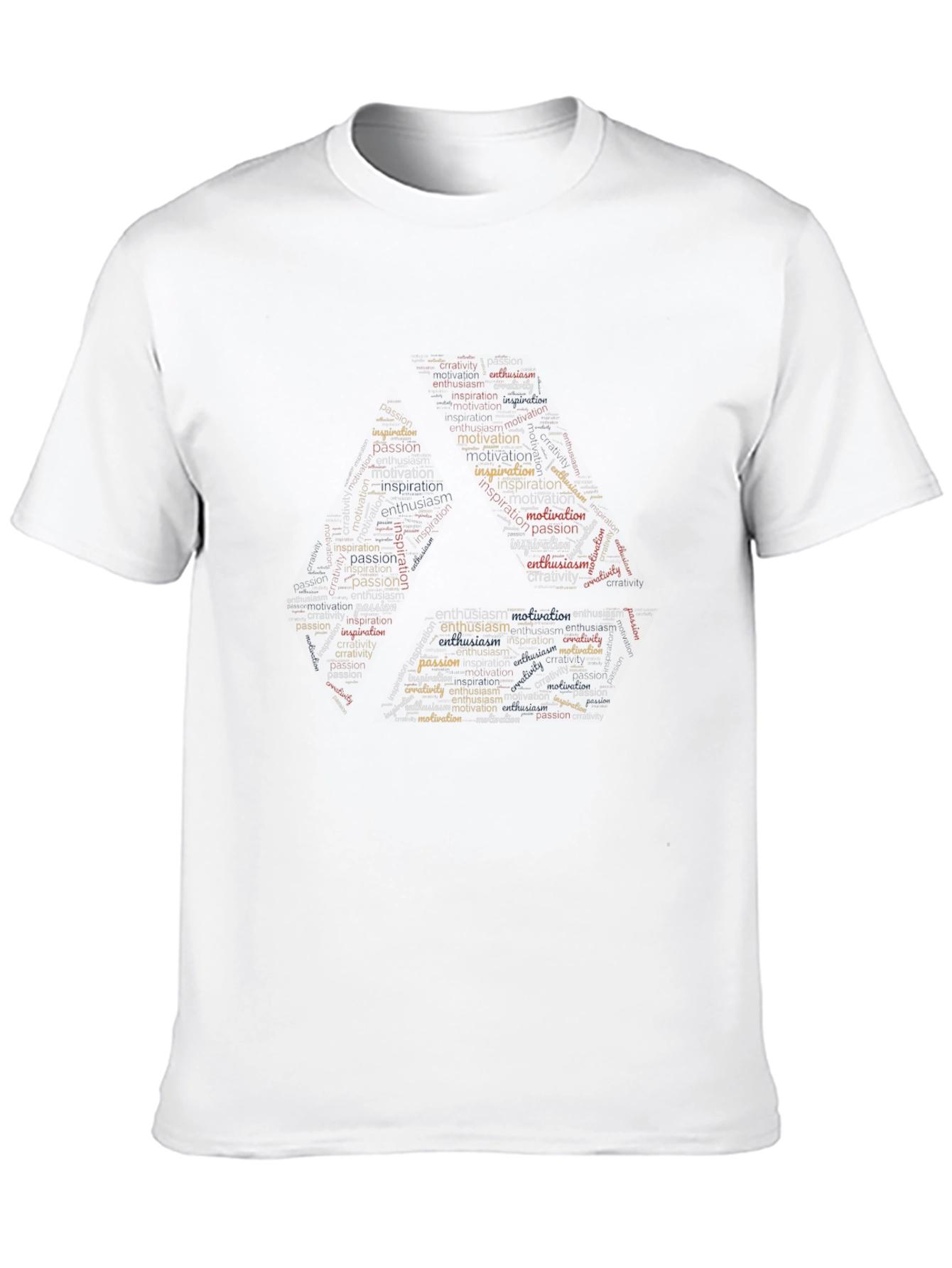 Inspirational Word Art Mens Black T-Shirt