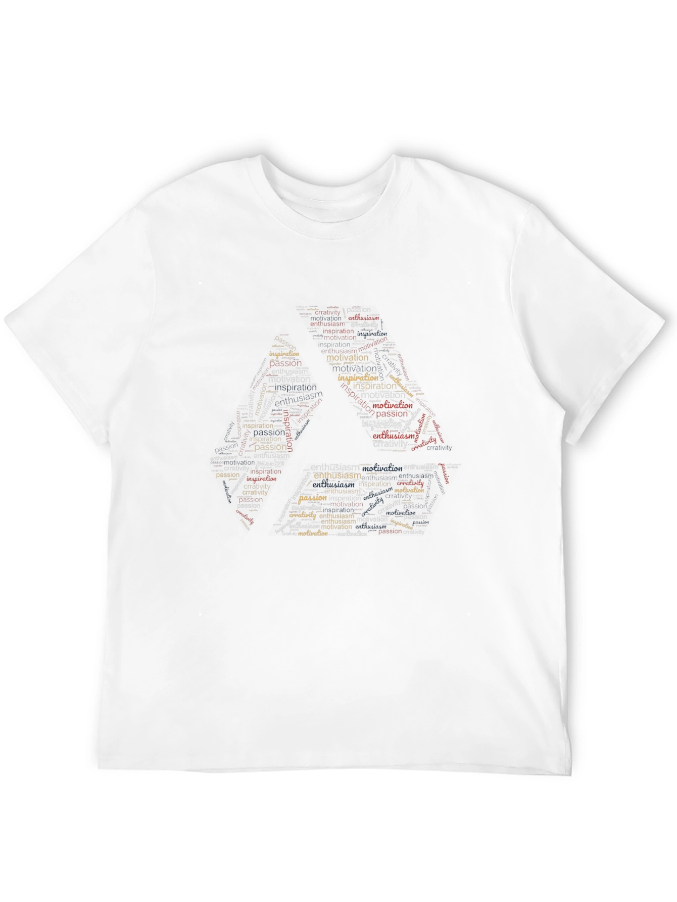 Inspirational Word Art Mens Black T-Shirt
