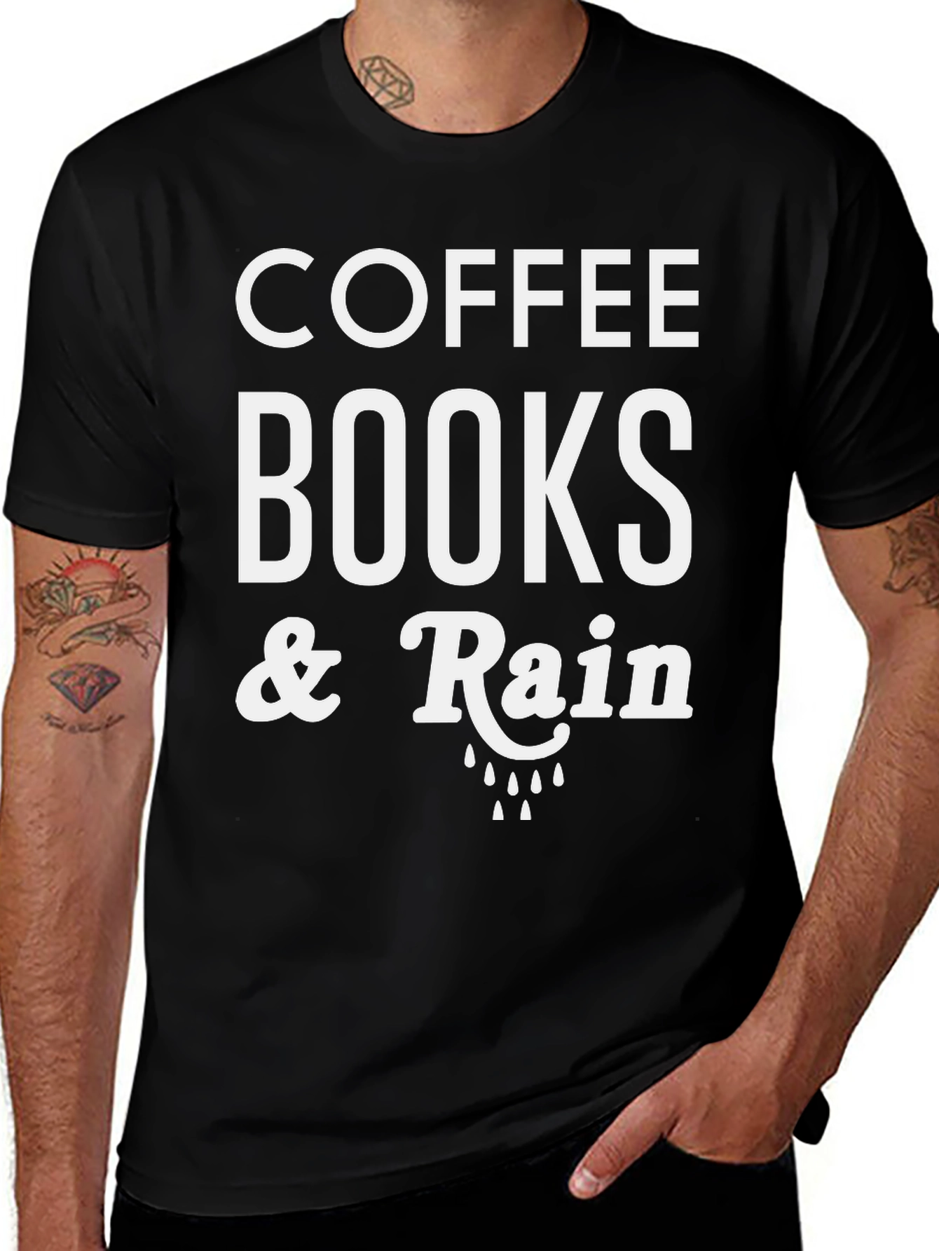 Coffee Books & Rain T-Shirt