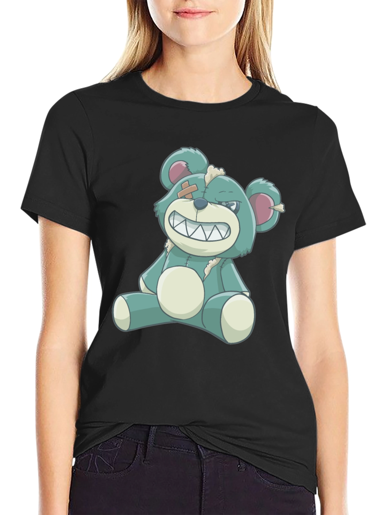 Grin Bear T-Shirt - Black