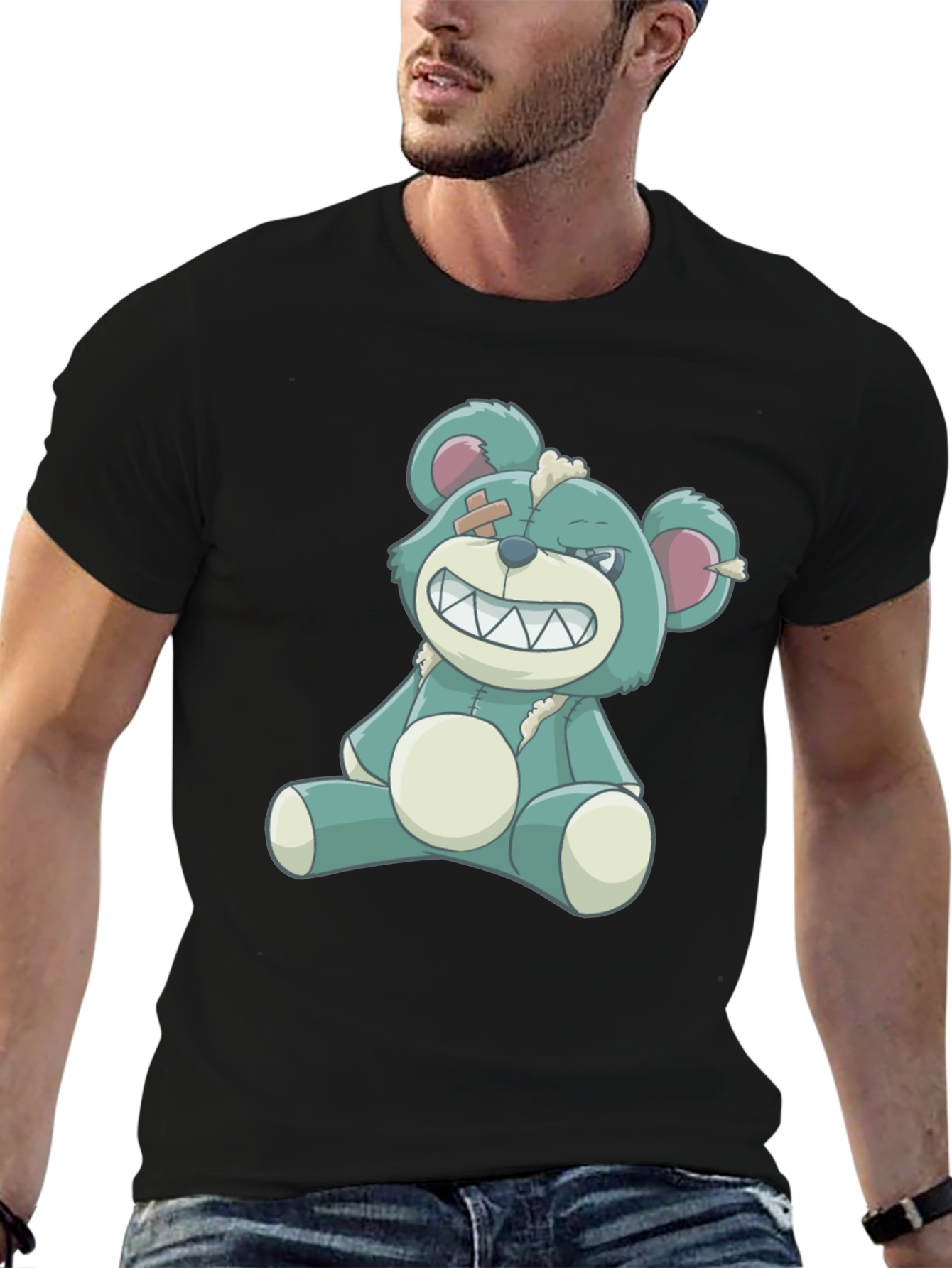 Grin Bear T-Shirt - Black