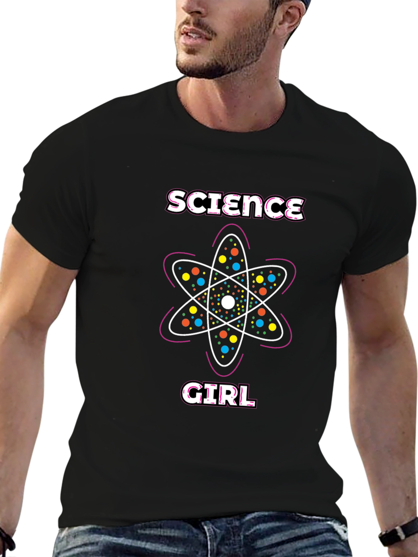 Science Girl T-Shirt - Atom Design