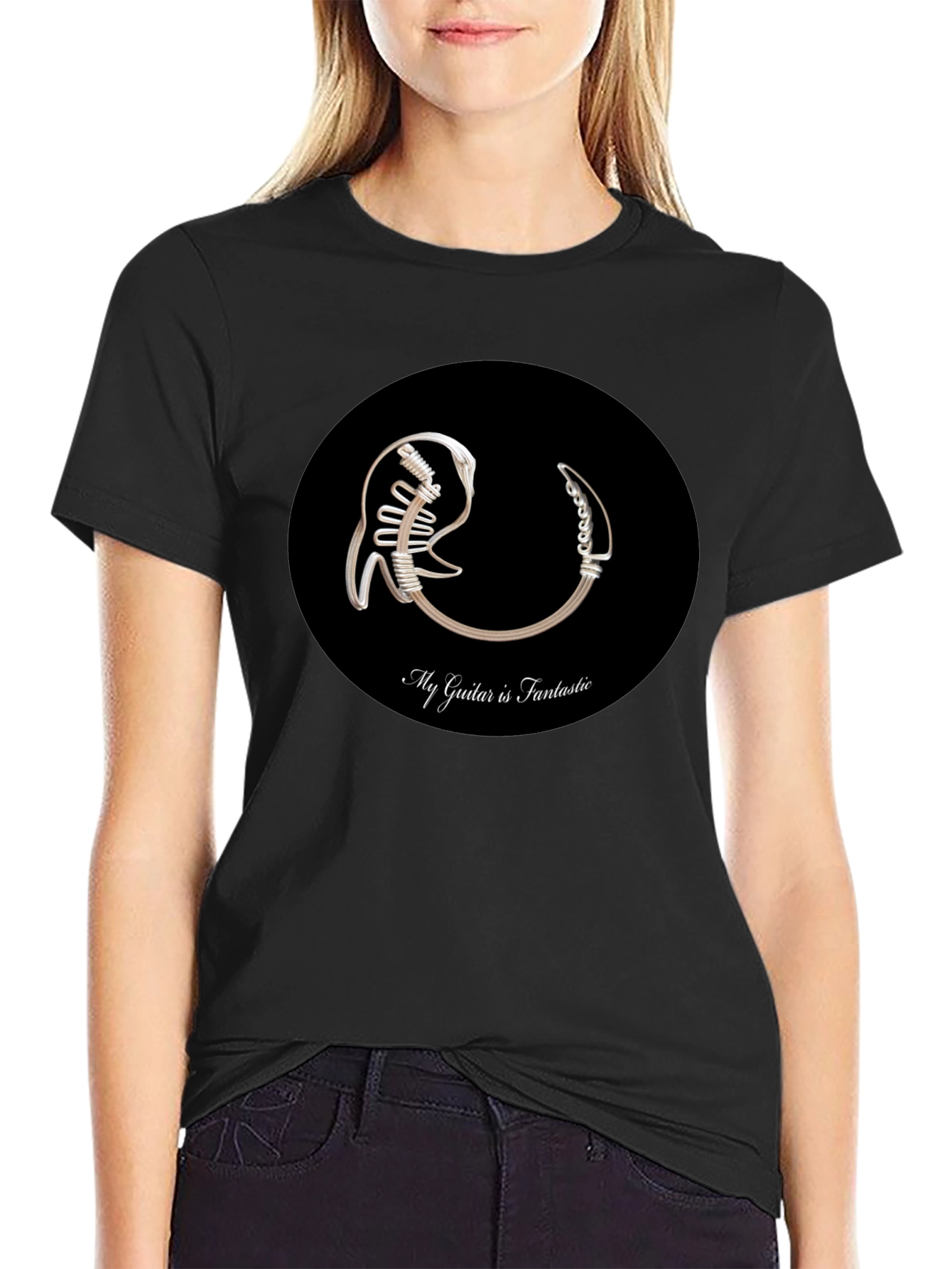 My Guitar is Fantastic Black T-Shirt