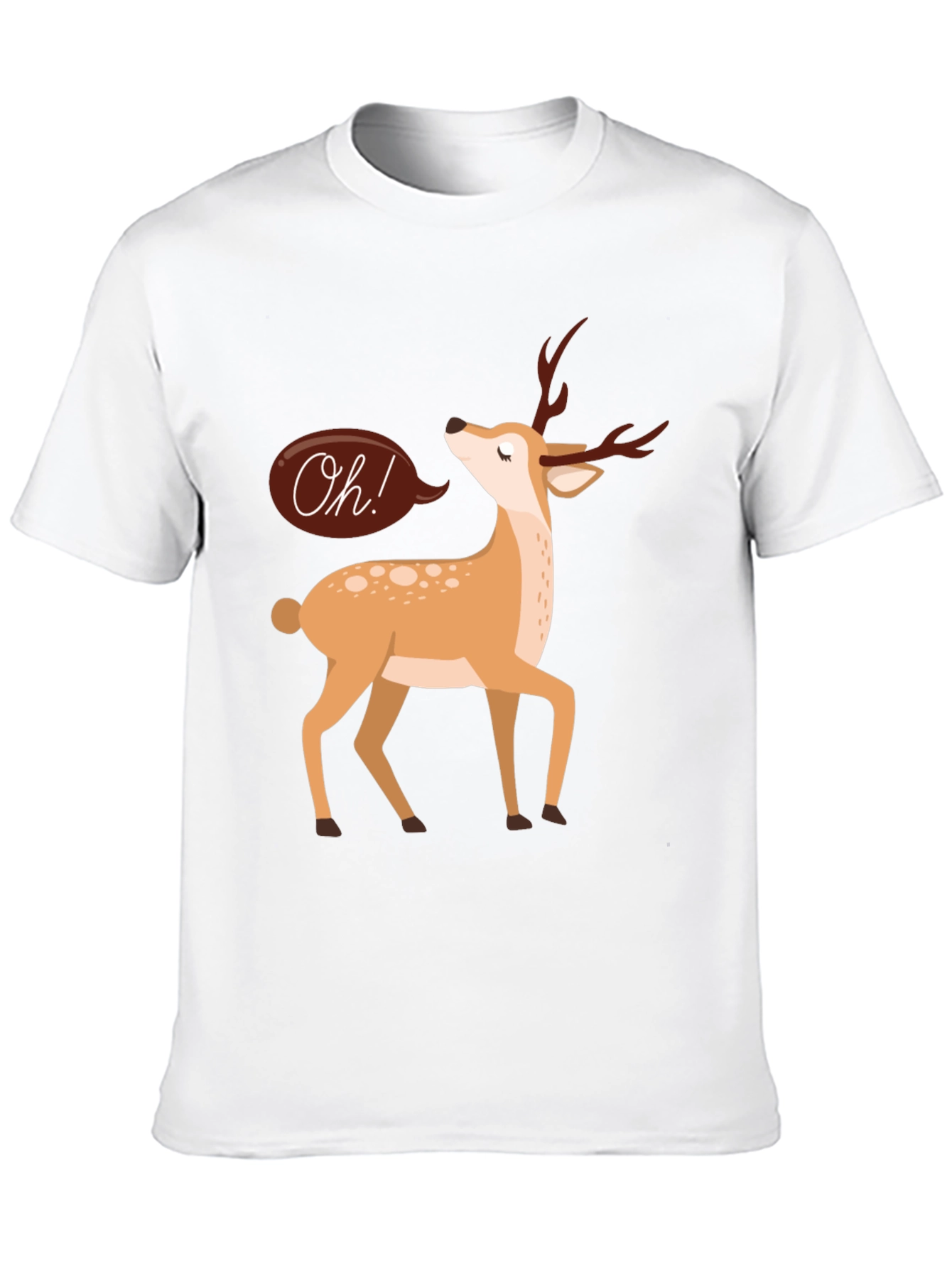 Oh Deer T-Shirt - Black Cotton Graphic Tee