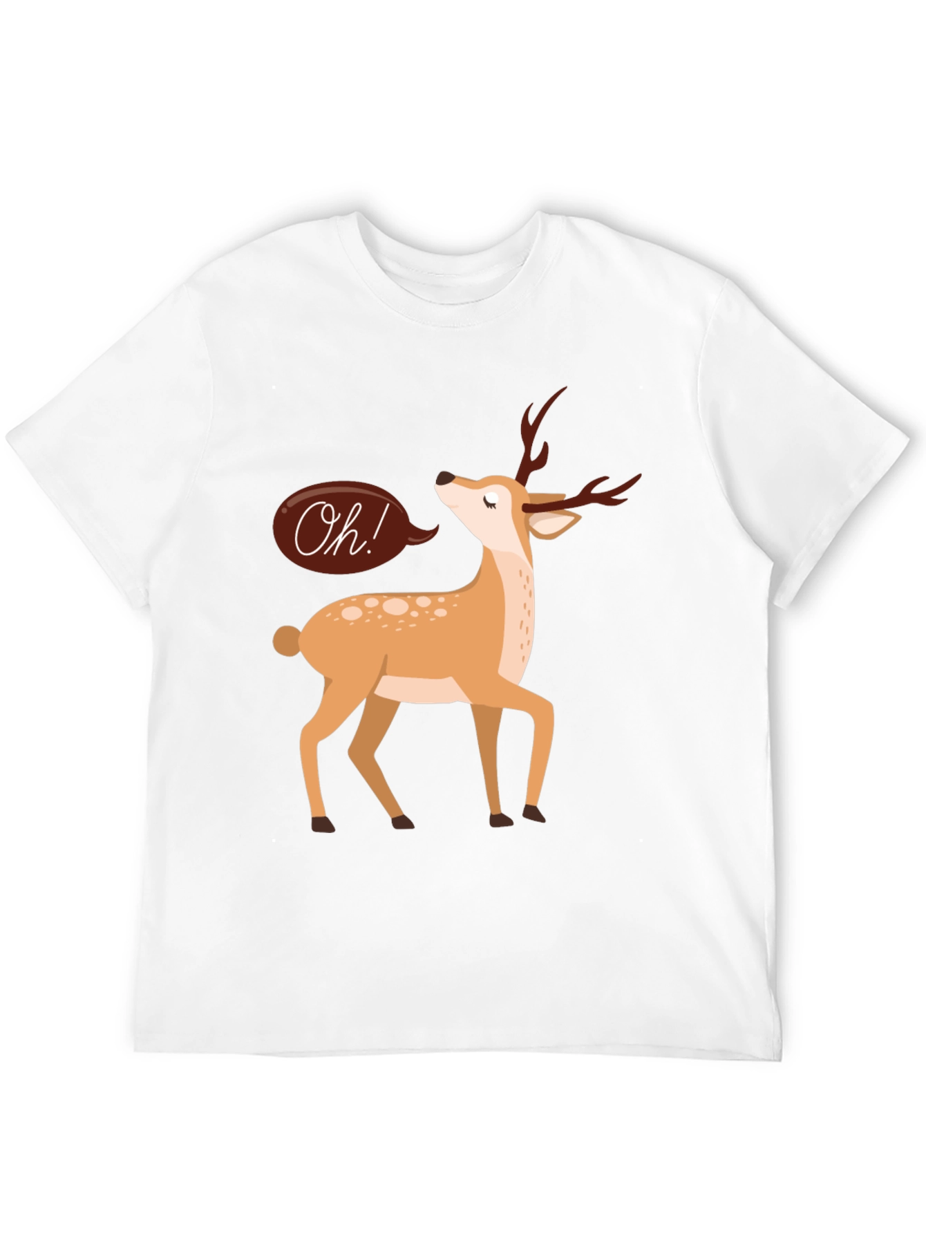Oh Deer T-Shirt - Black Cotton Graphic Tee