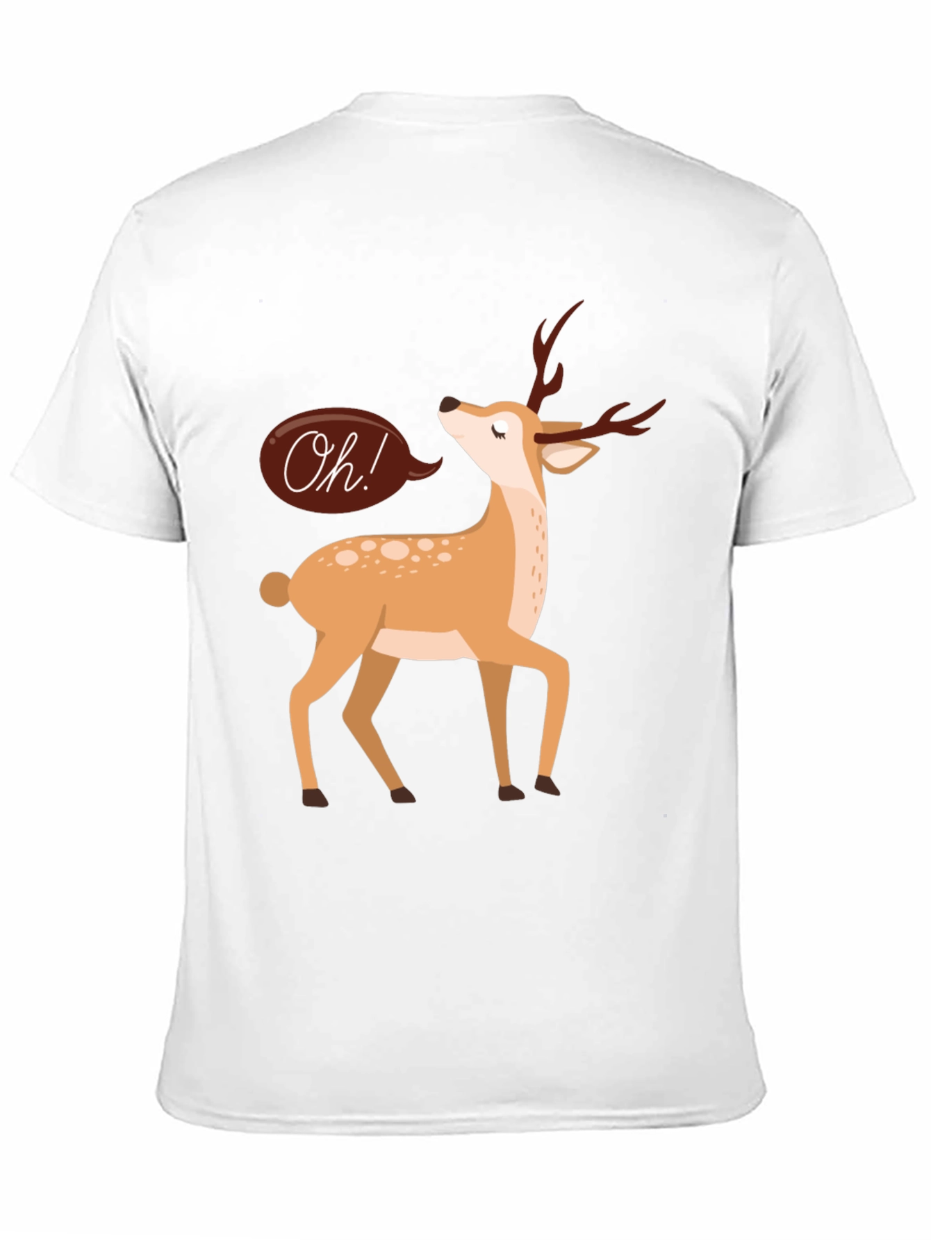 Oh Deer T-Shirt - Black Cotton Graphic Tee