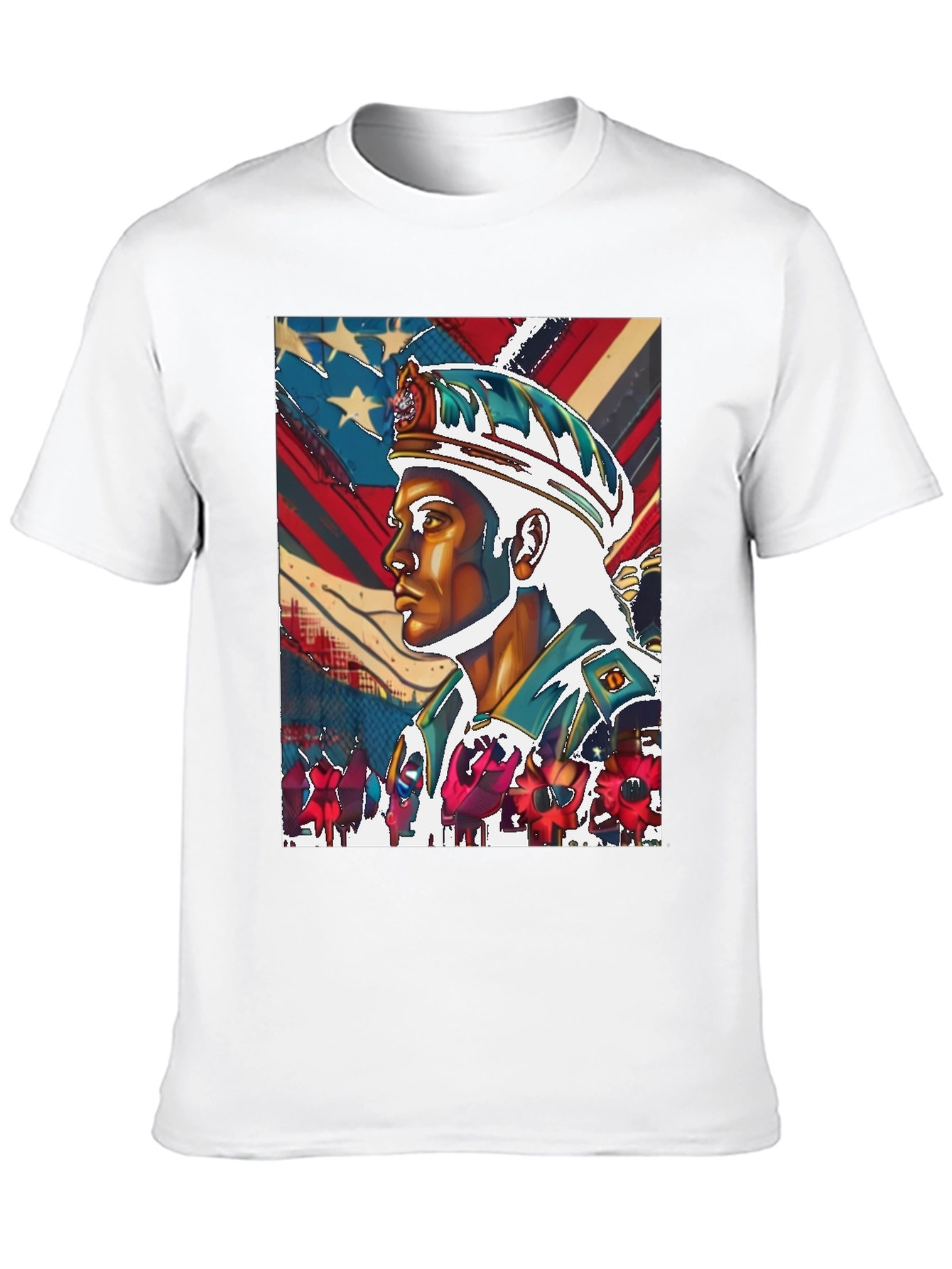 Patriotic Soldier Graphic Tee - Black