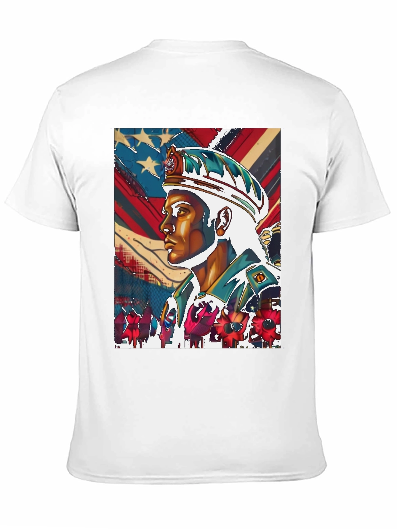 Patriotic Soldier Graphic Tee - Black
