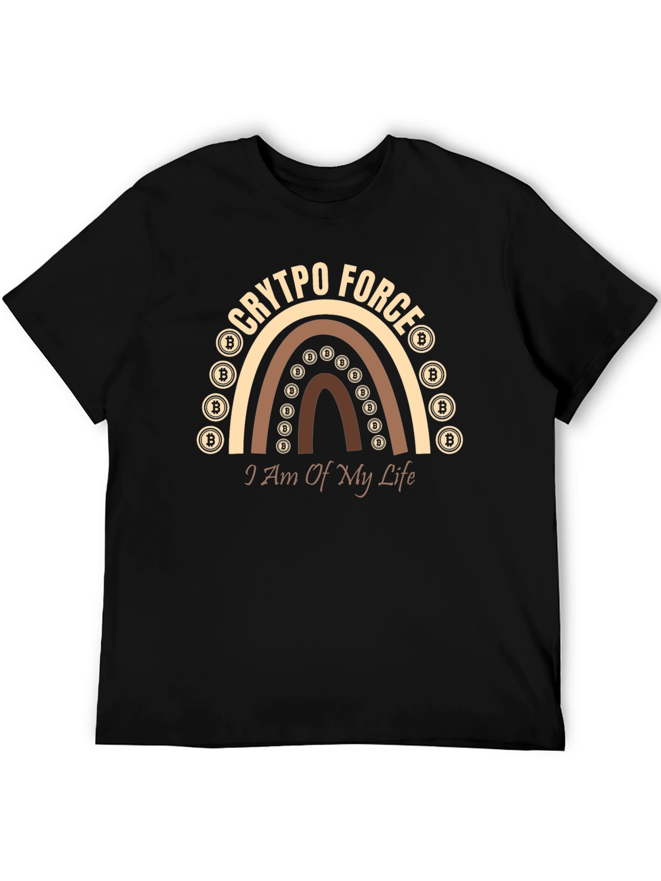 Crypto Force Bitcoin Rainbow T-Shirt