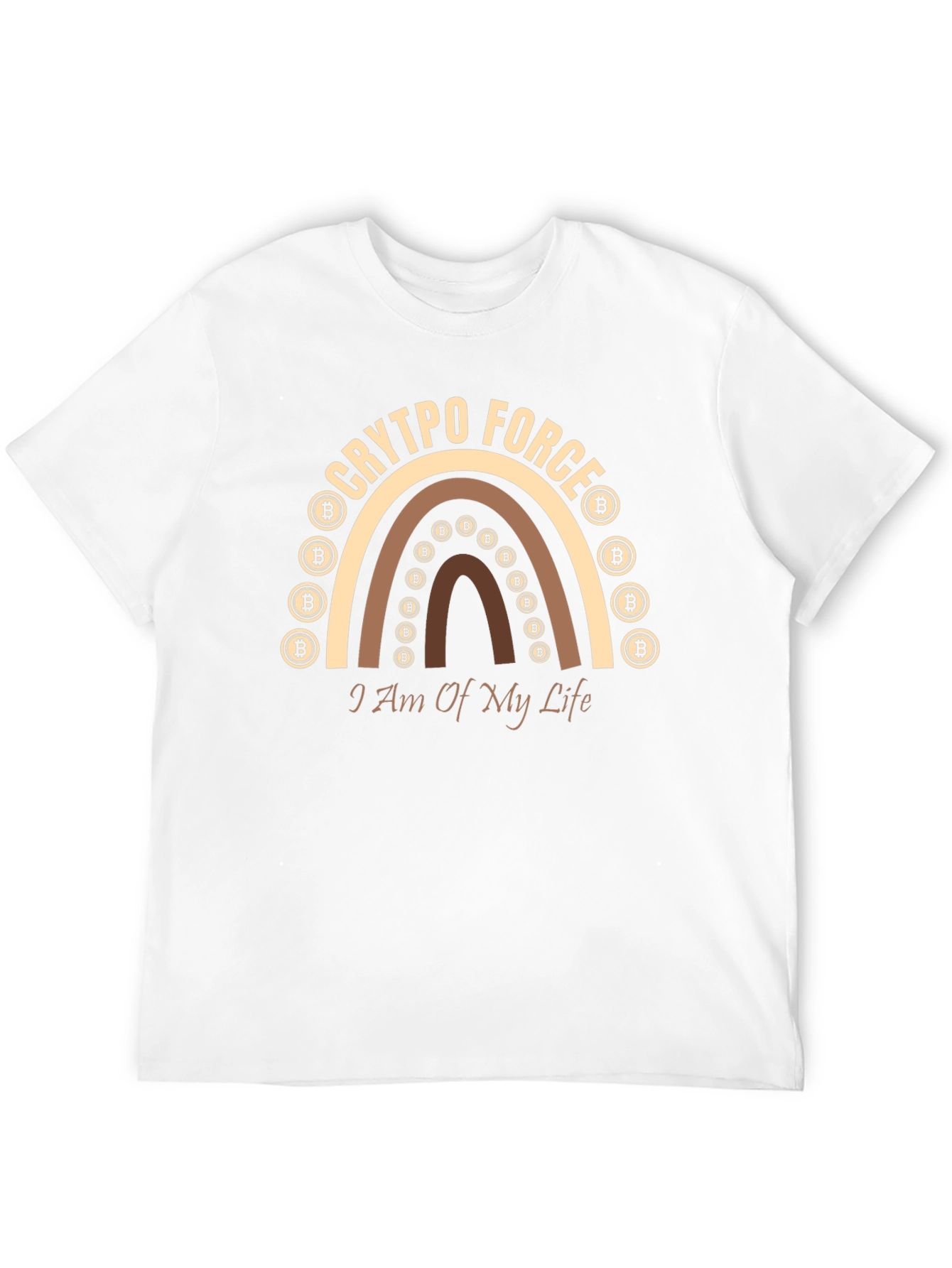 Crypto Force Bitcoin Rainbow T-Shirt