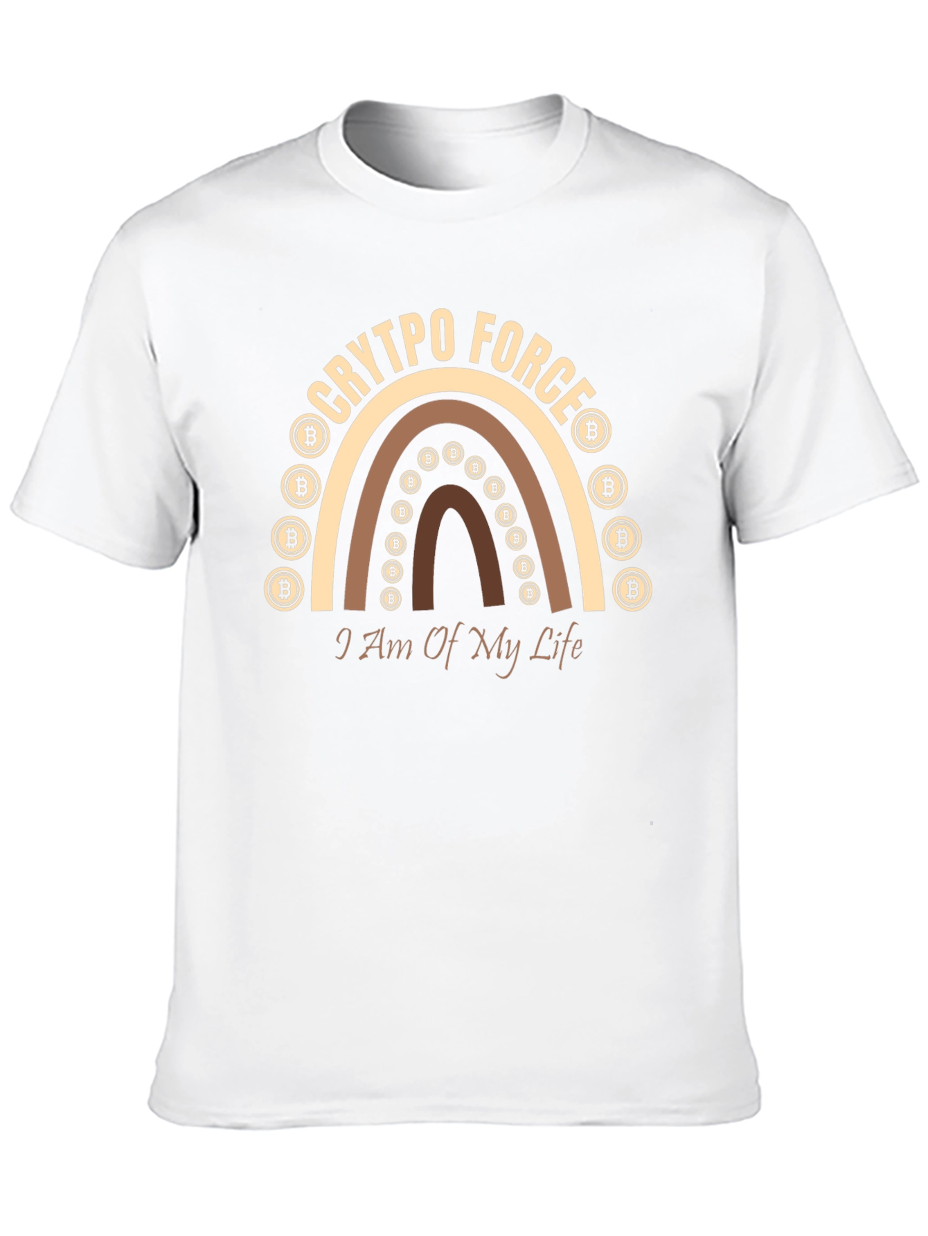 Crypto Force Bitcoin Rainbow T-Shirt