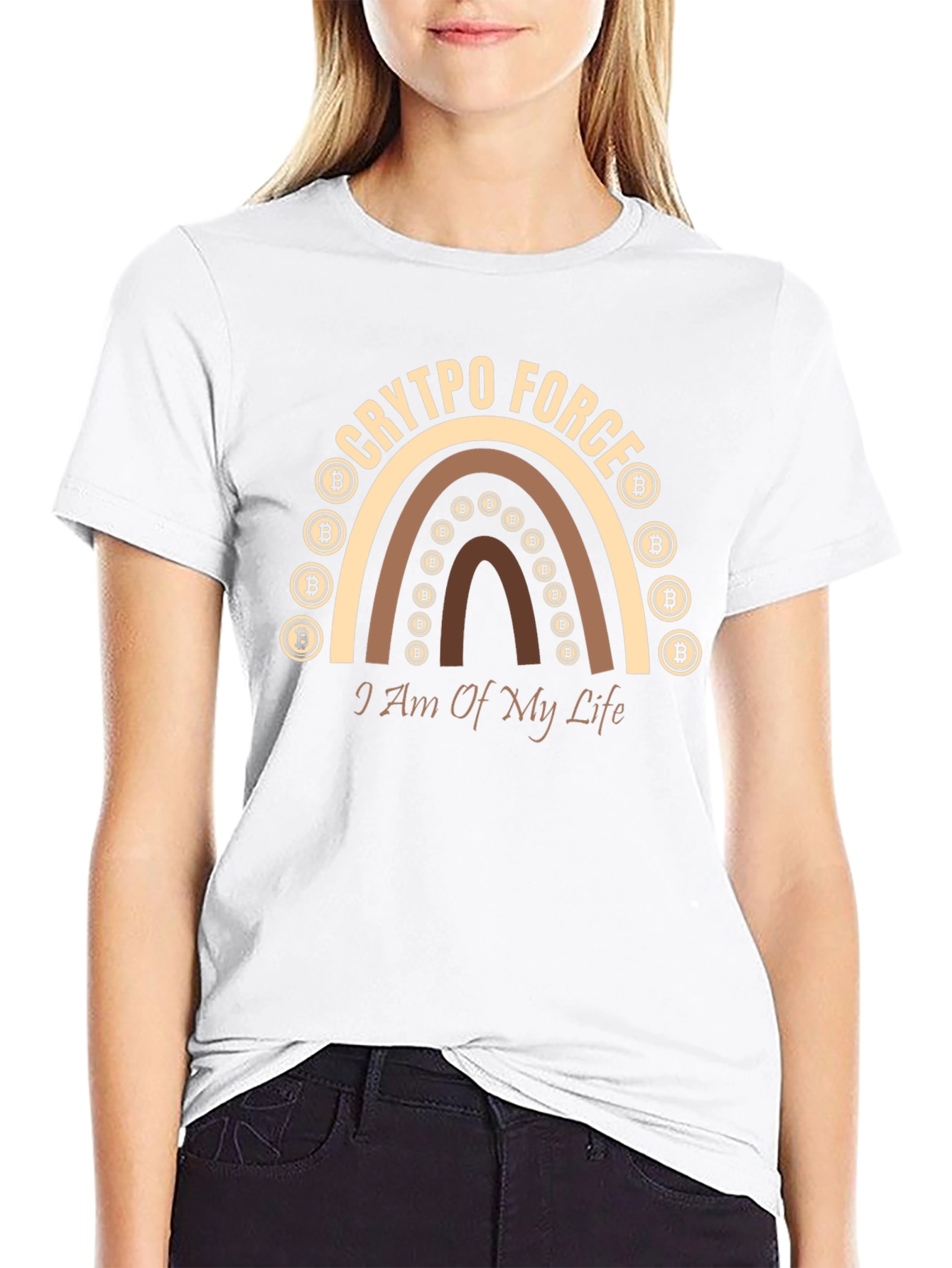 Crypto Force Bitcoin Rainbow T-Shirt