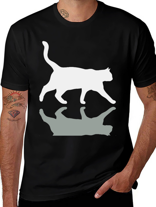 Cool Cat Reflection Graphic T-Shirt