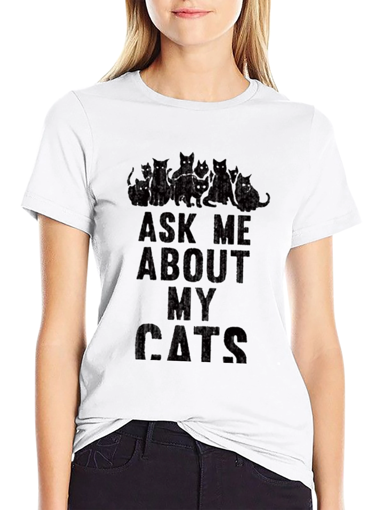 Ask Me About My Cats Graphic T-Shirt