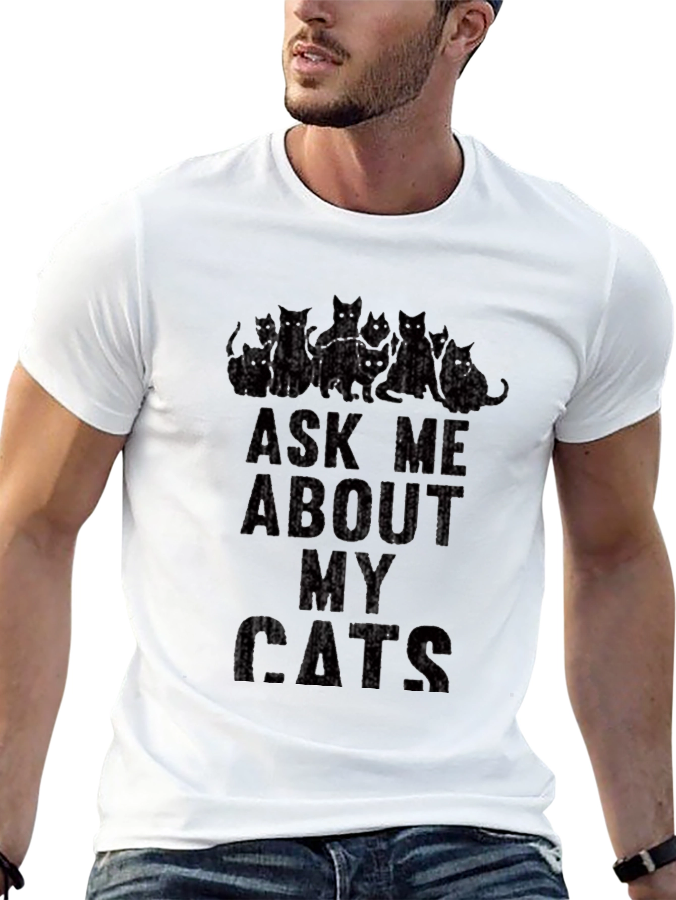 Ask Me About My Cats Graphic T-Shirt