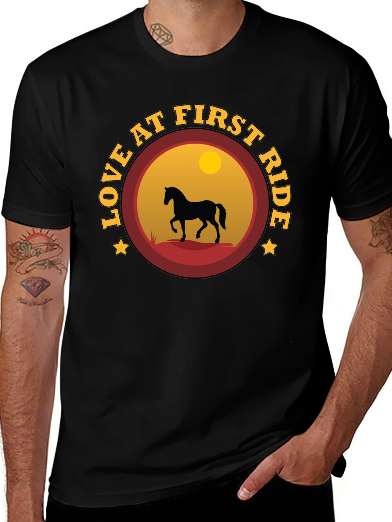 Love at First Ride Horse Graphic T-Shirt