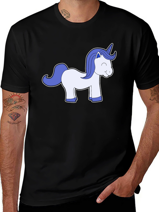 Unicorn Graphic Black Tee - Mens Casual T-Shirt