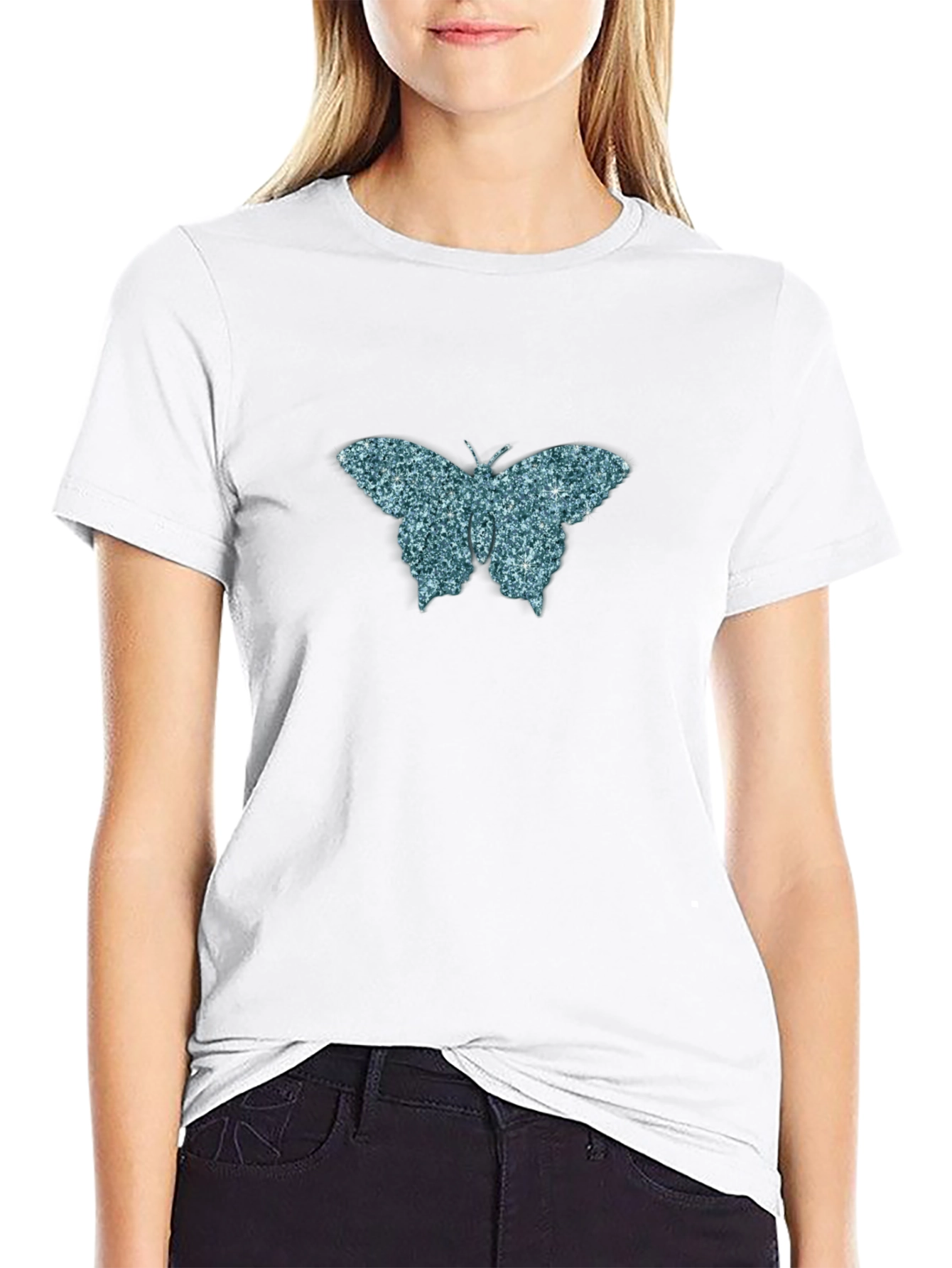 Butterfly Graphic Tee - Mens Black T-Shirt
