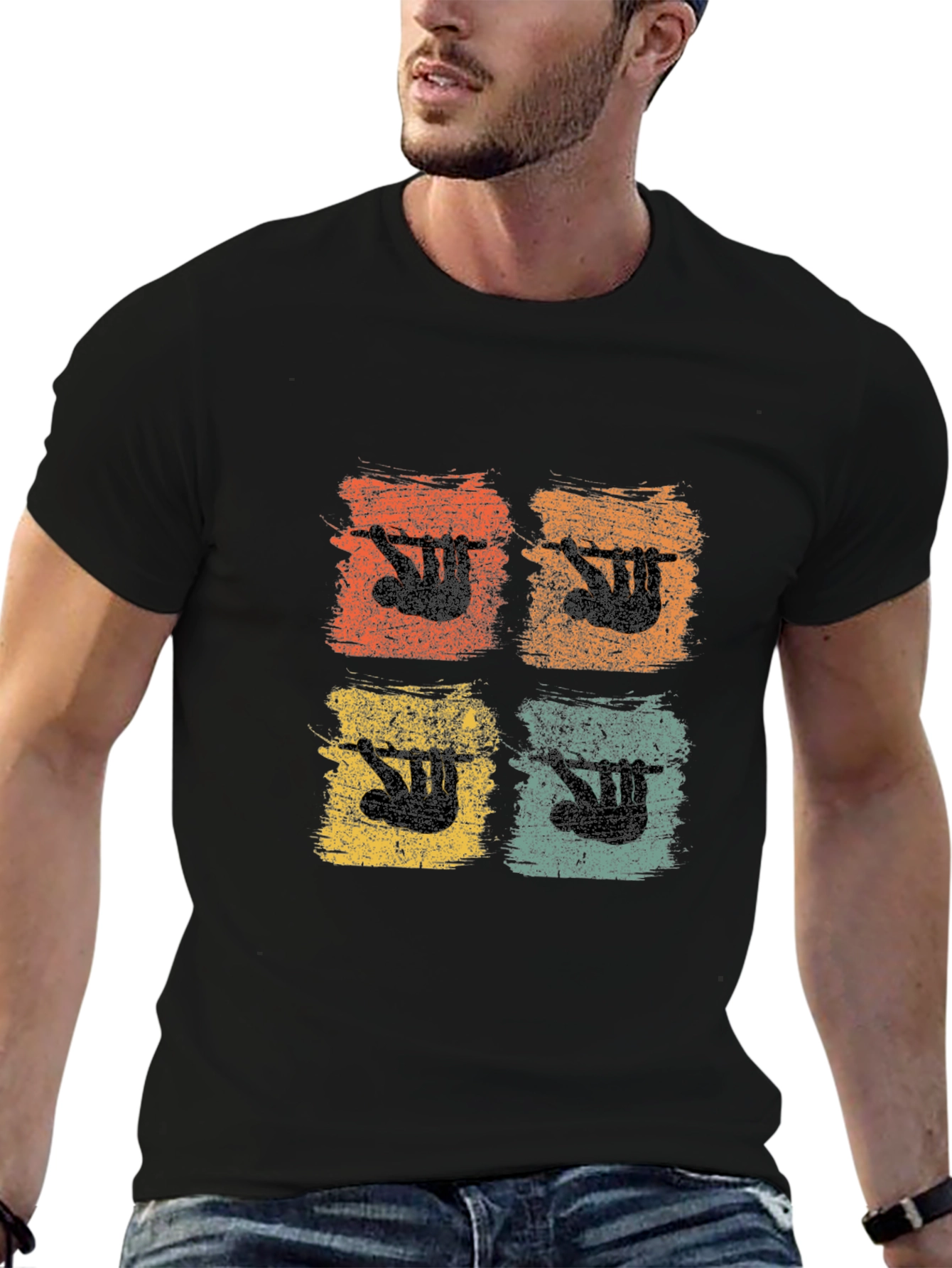 Retro Sloth Graphic Tee - Unique Design