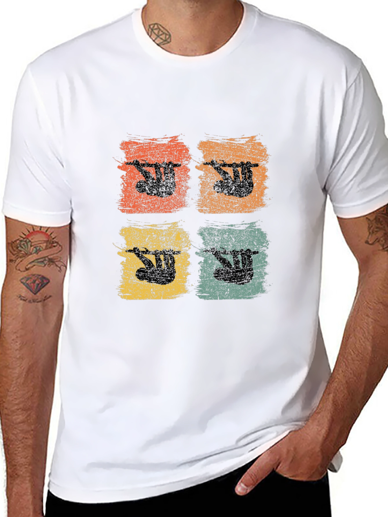 Retro Sloth Graphic Tee - Unique Design