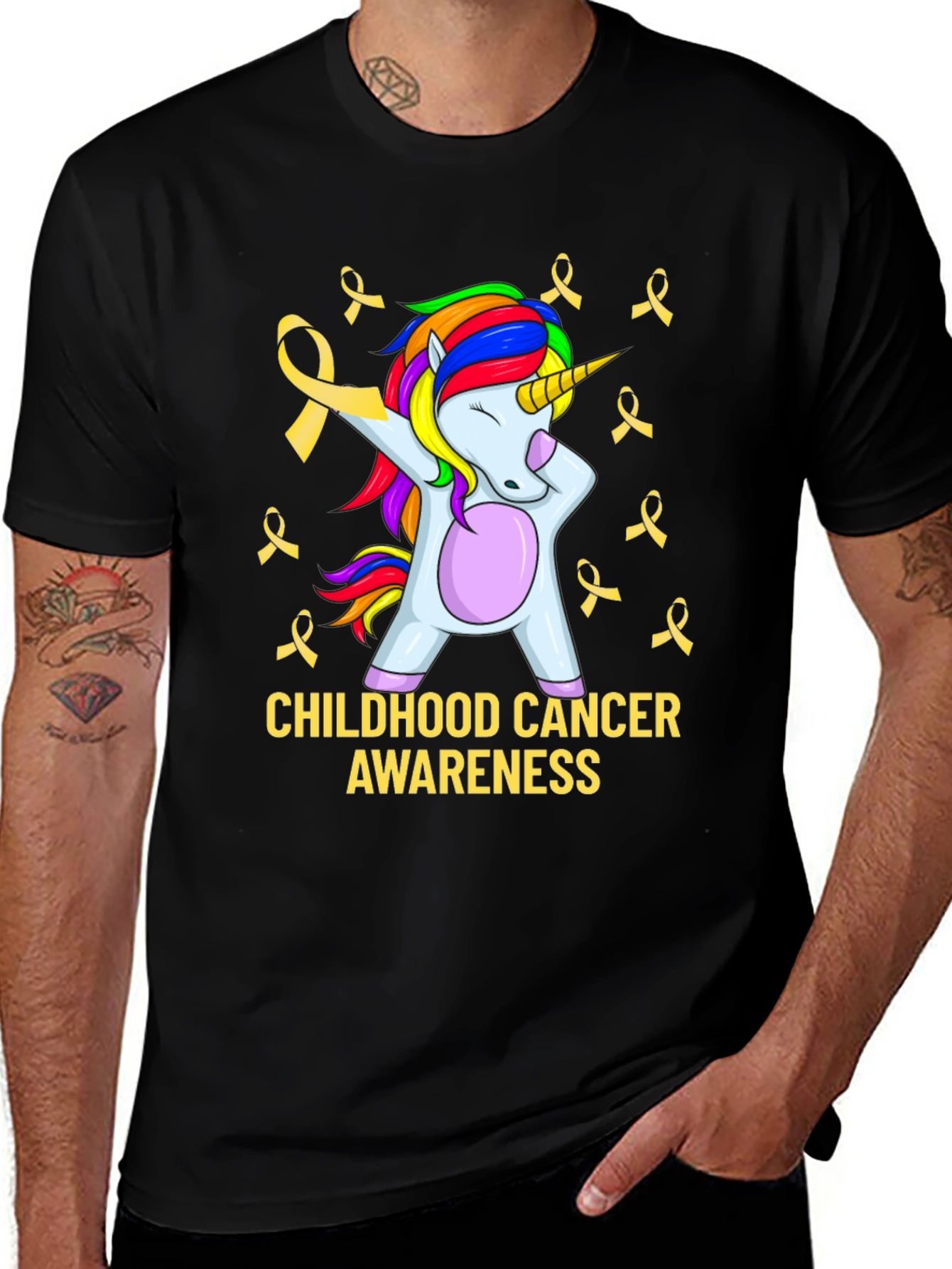 Childhood Cancer Awareness Unicorn T-Shirt