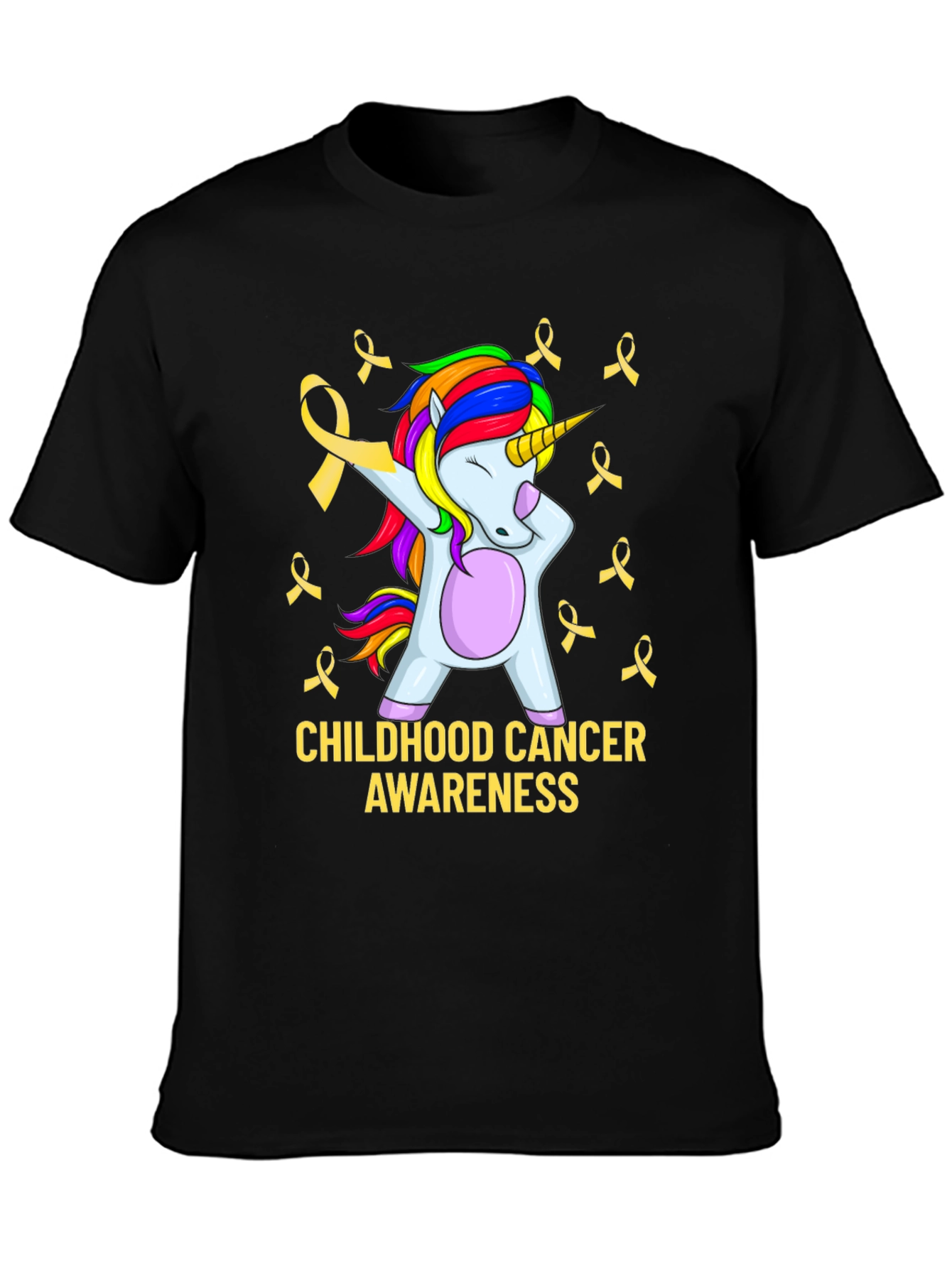 Childhood Cancer Awareness Unicorn T-Shirt