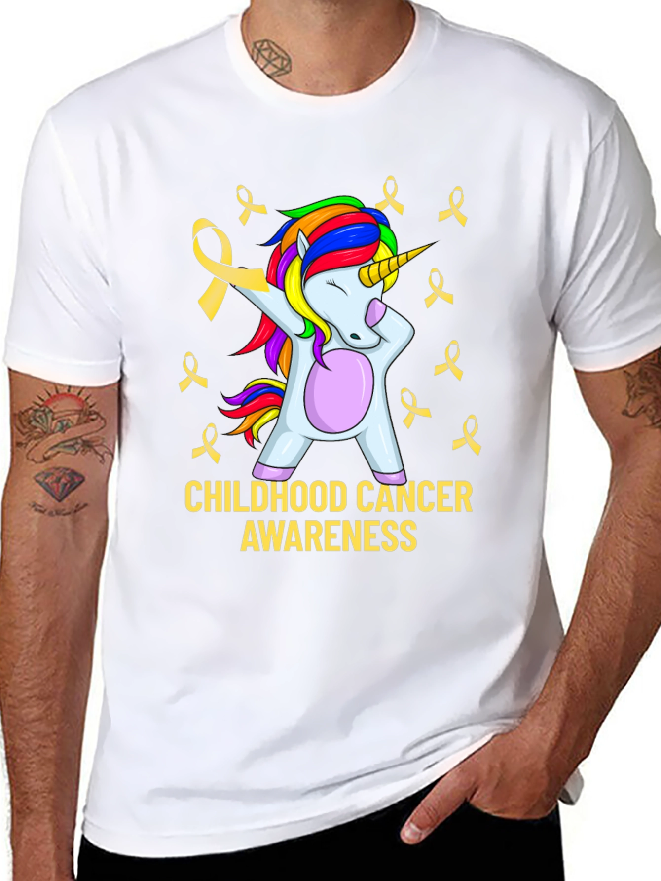 Childhood Cancer Awareness Unicorn T-Shirt