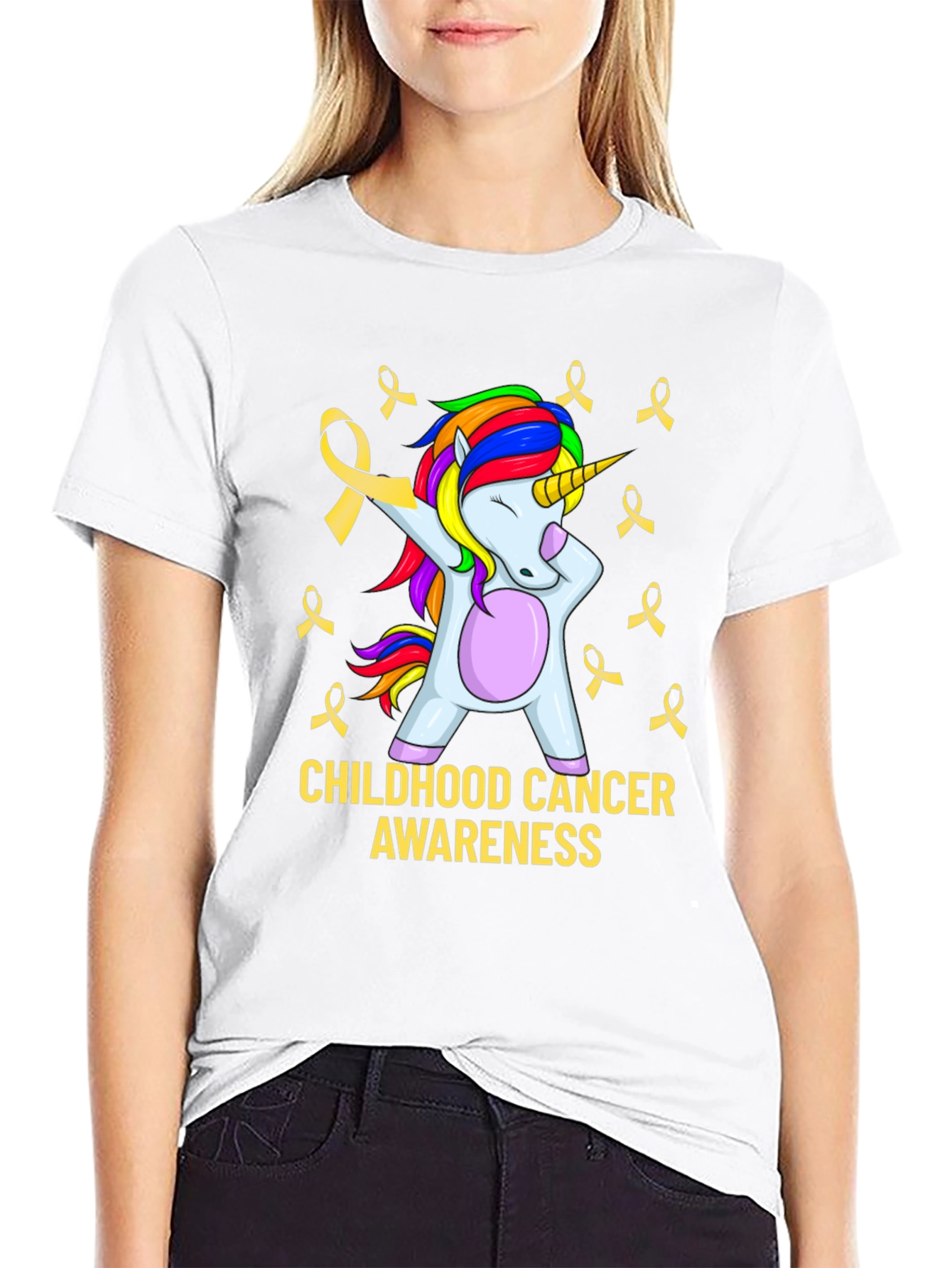 Childhood Cancer Awareness Unicorn T-Shirt