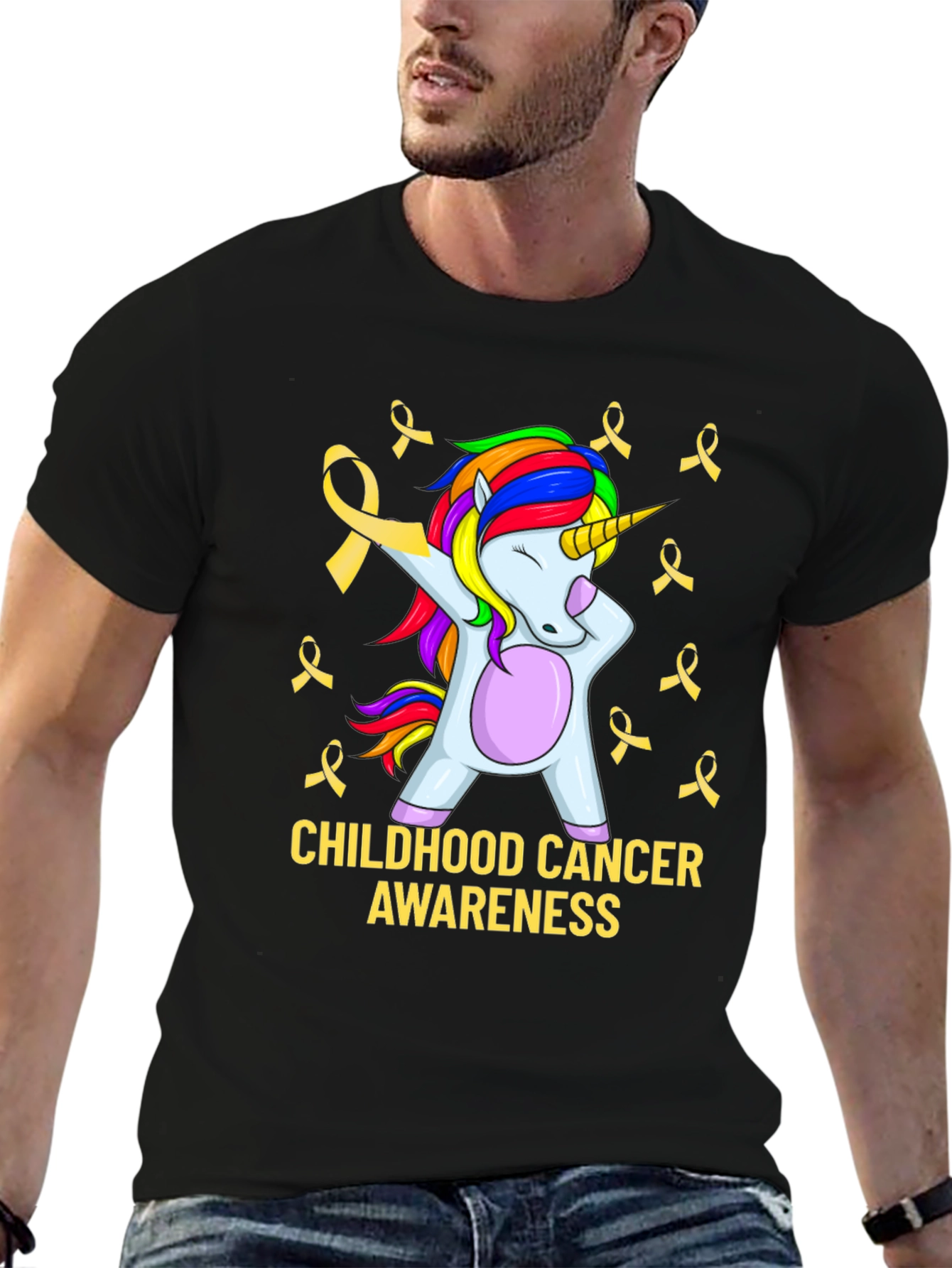 Childhood Cancer Awareness Unicorn T-Shirt