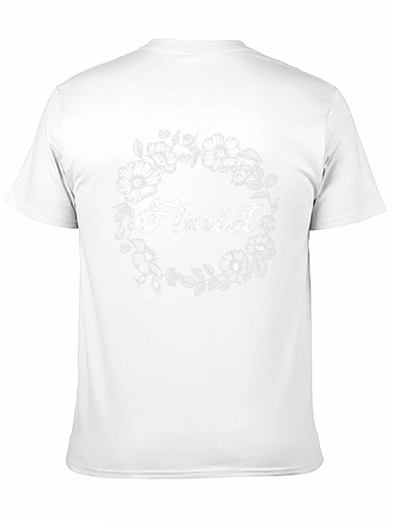 Florist Floral Wreath Black T-Shirt
