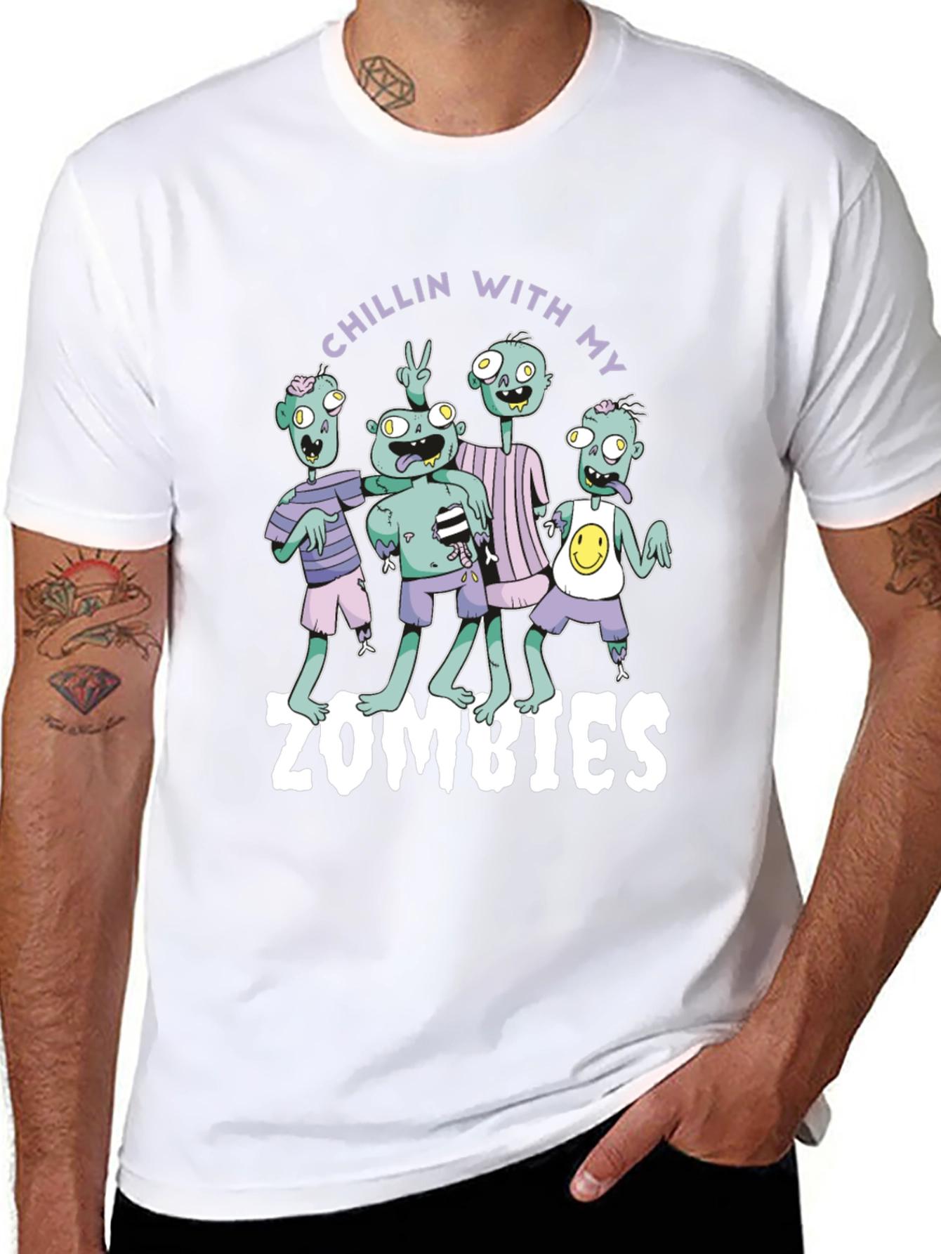 Chillin With My Zombies Graphic Tee