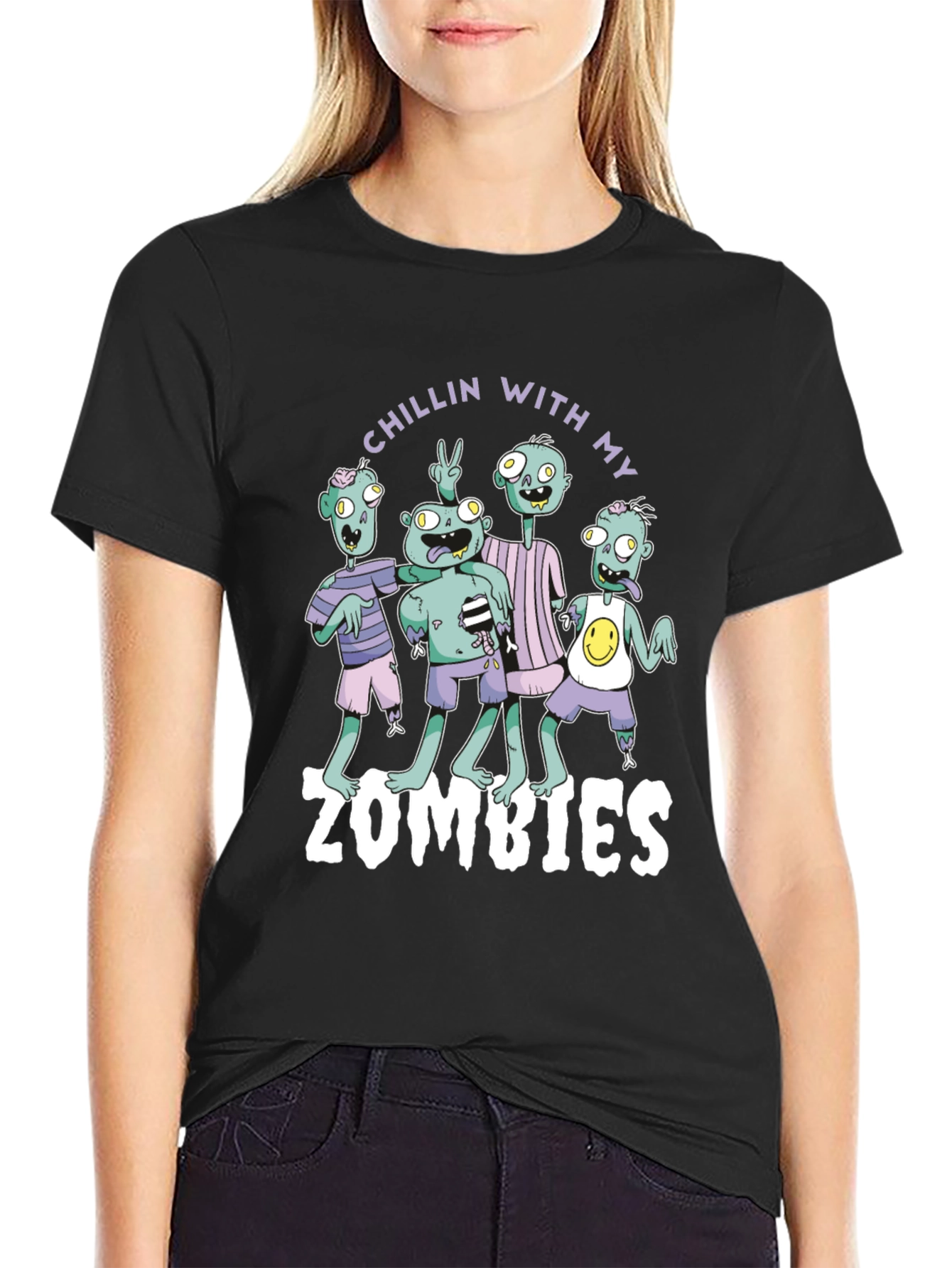 Chillin With My Zombies Graphic Tee