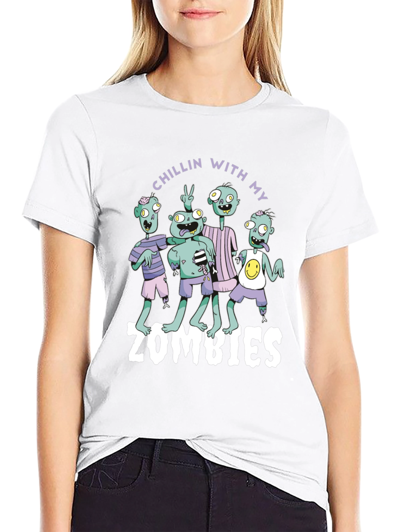 Chillin With My Zombies Graphic Tee