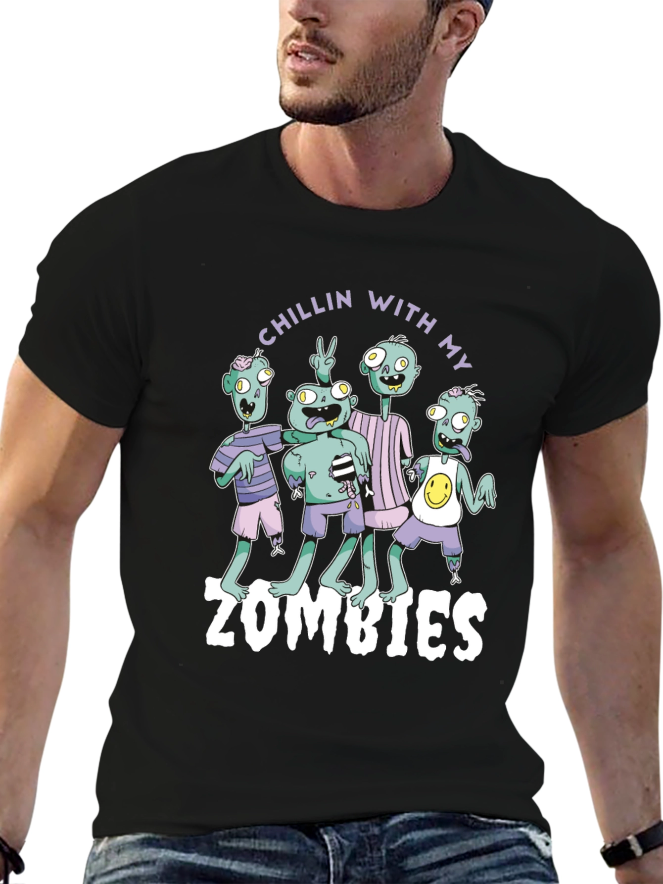 Chillin With My Zombies Graphic Tee