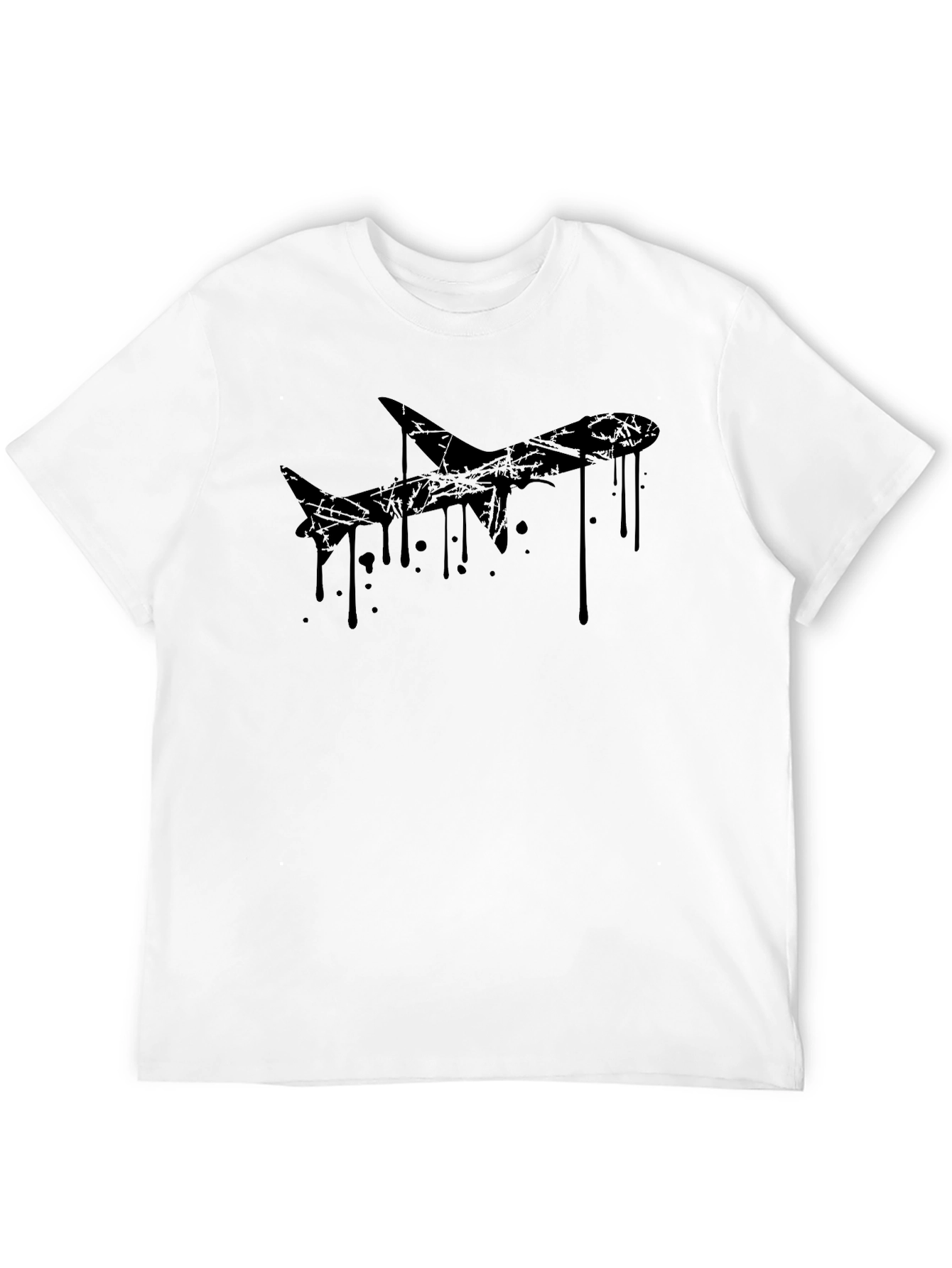 Black Airplane Graphic T-Shirt